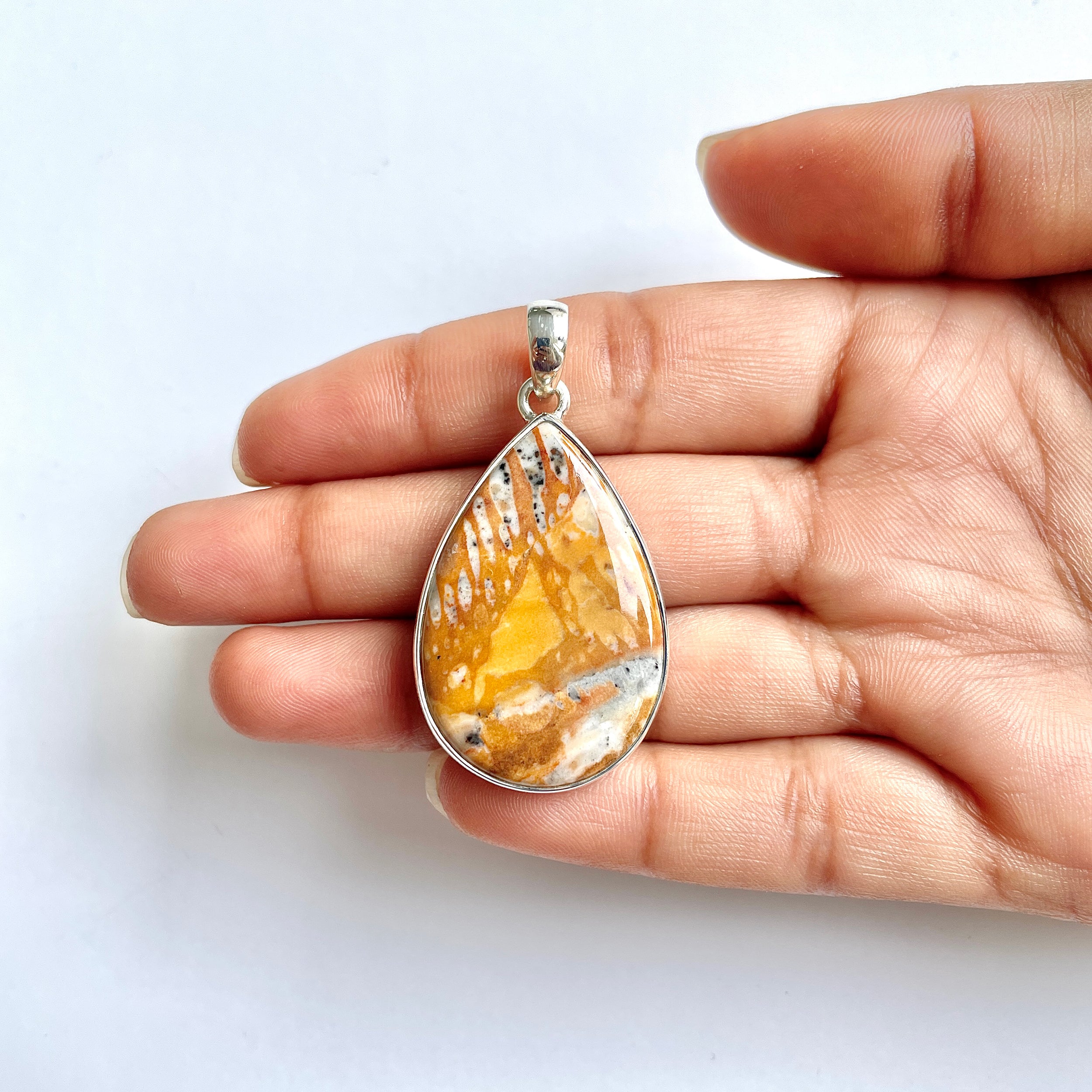 Deerfawn Jasper Pendant-(DFJ-1-22)