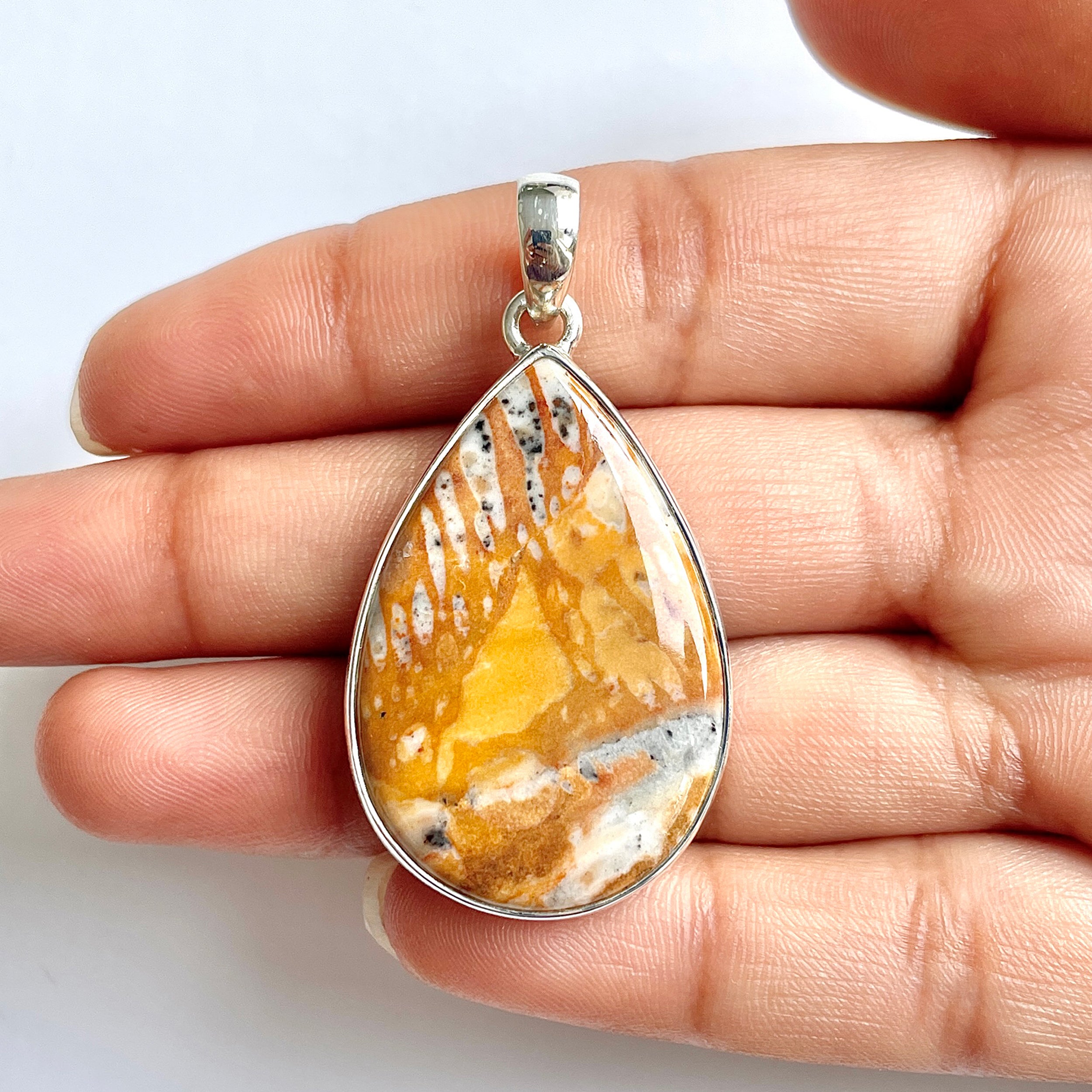 Deerfawn Jasper Pendant-(DFJ-1-22)
