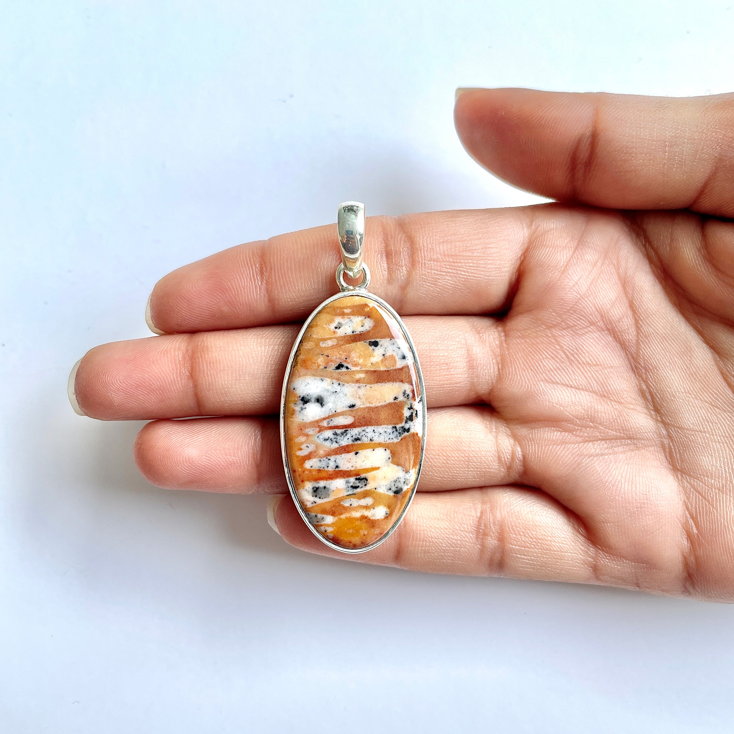Deerfawn Jasper Pendant-(DFJ-1-23)