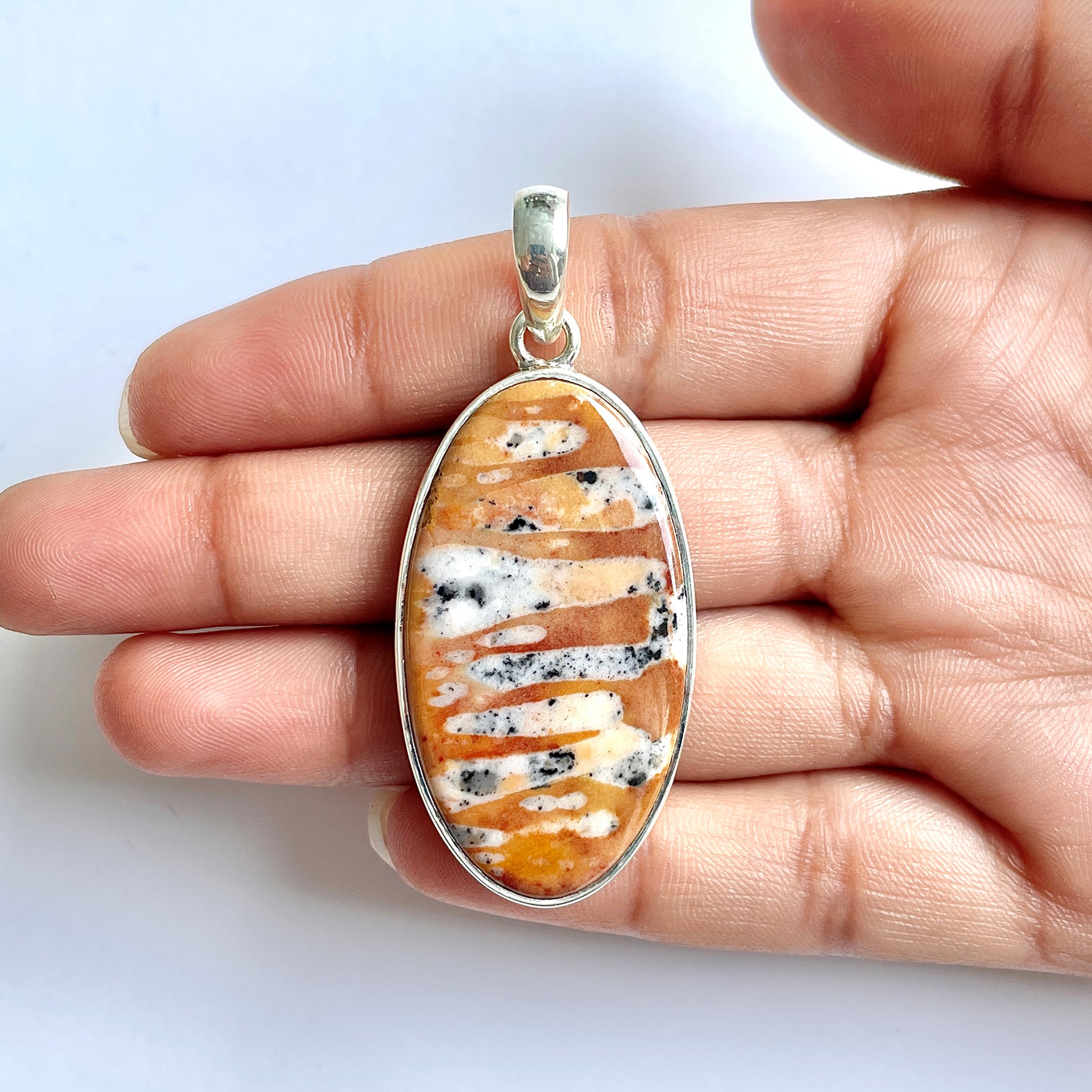 Deerfawn Jasper Pendant-(DFJ-1-23)