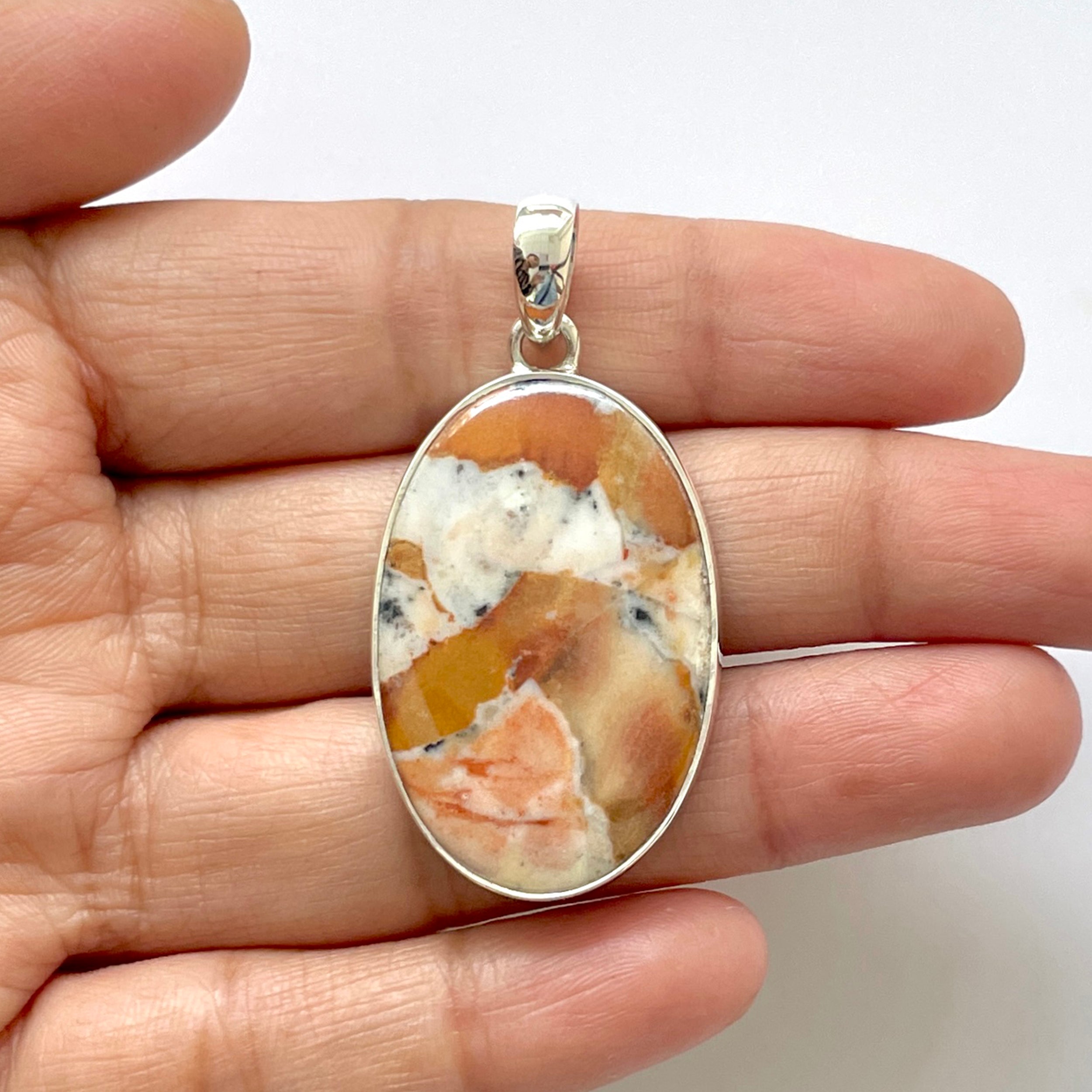 Deerfawn Jasper Pendant-(DFJ-1-27)