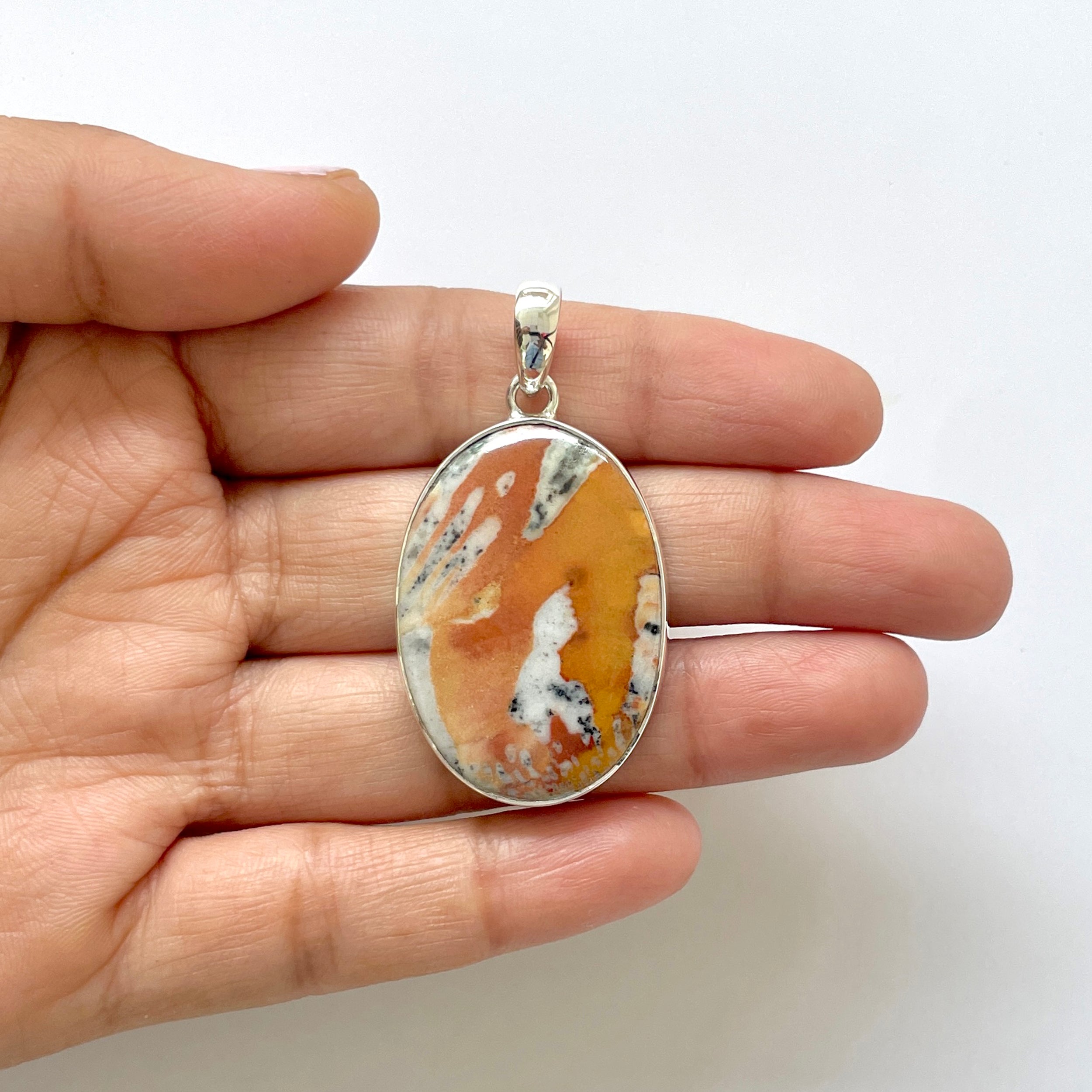Deerfawn Jasper Pendant-(DFJ-1-28)