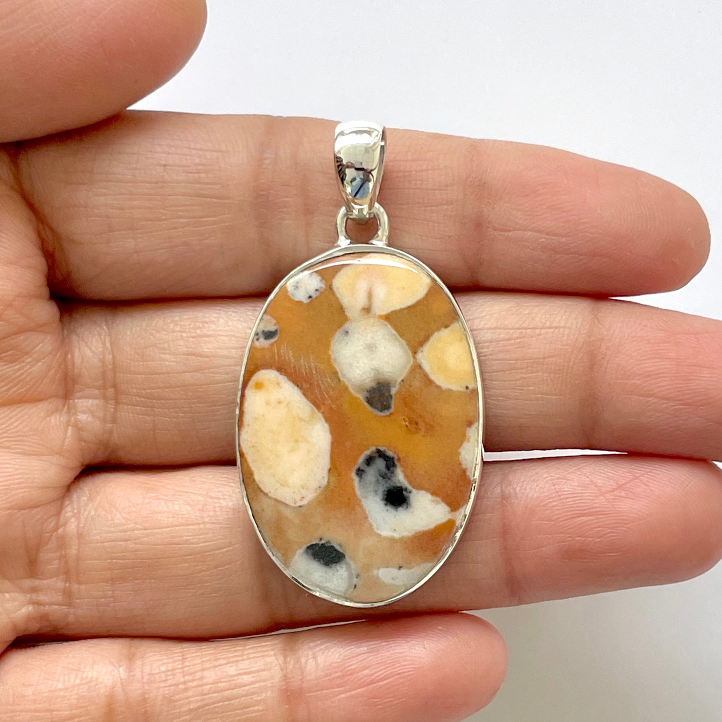 Deerfawn Jasper Pendant-(DFJ-1-34)