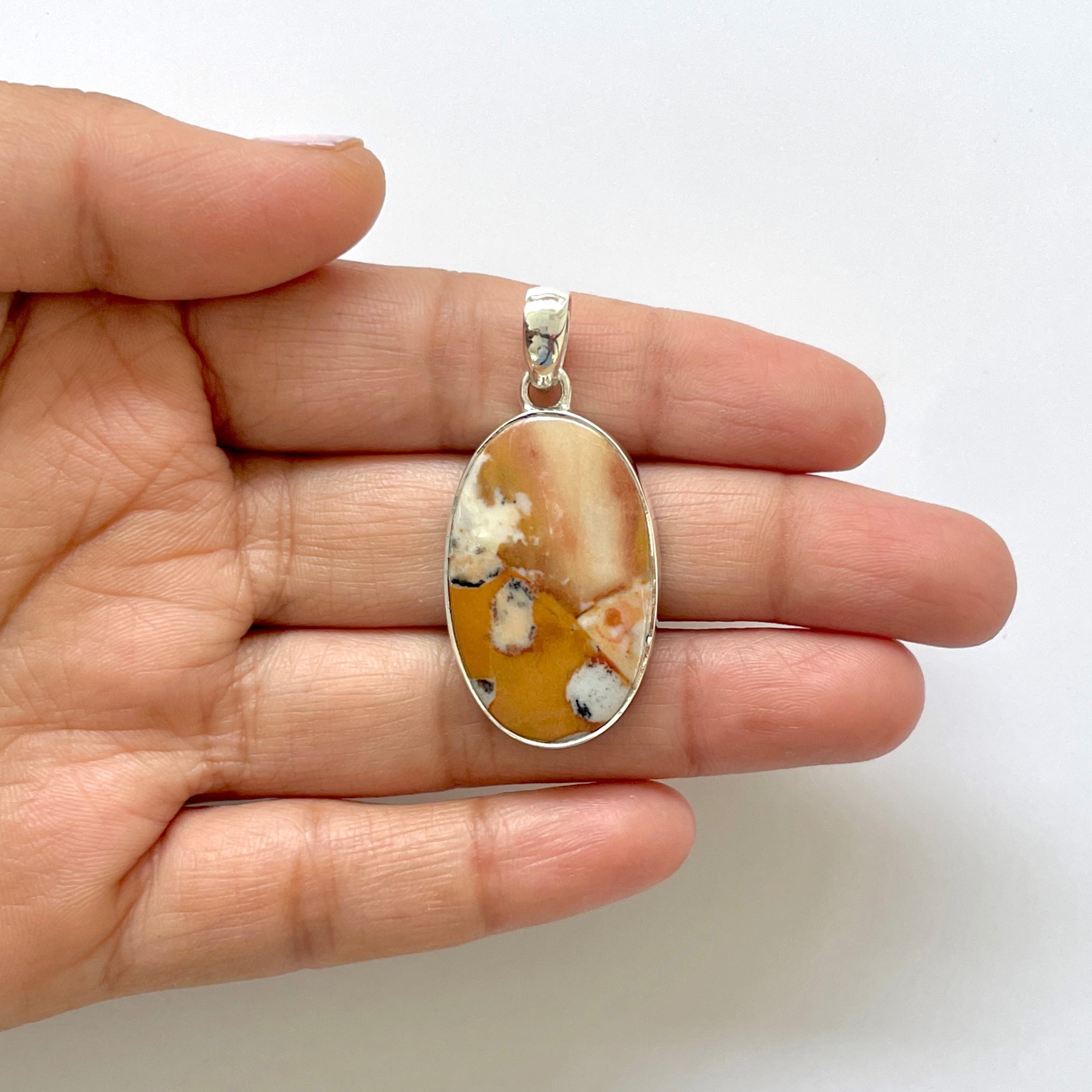 Deerfawn Jasper Pendant-(DFJ-1-36)