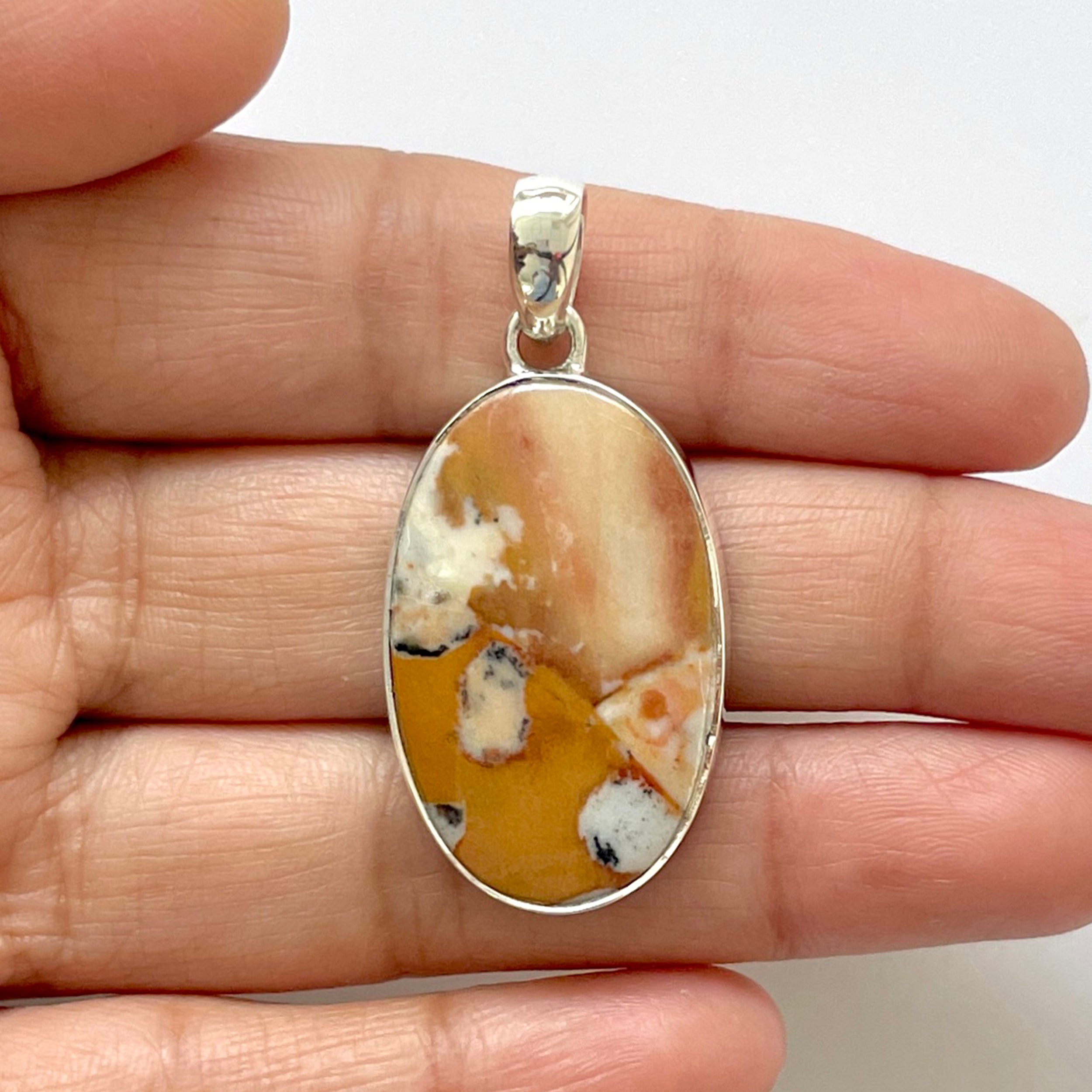 Deerfawn Jasper Pendant-(DFJ-1-36)
