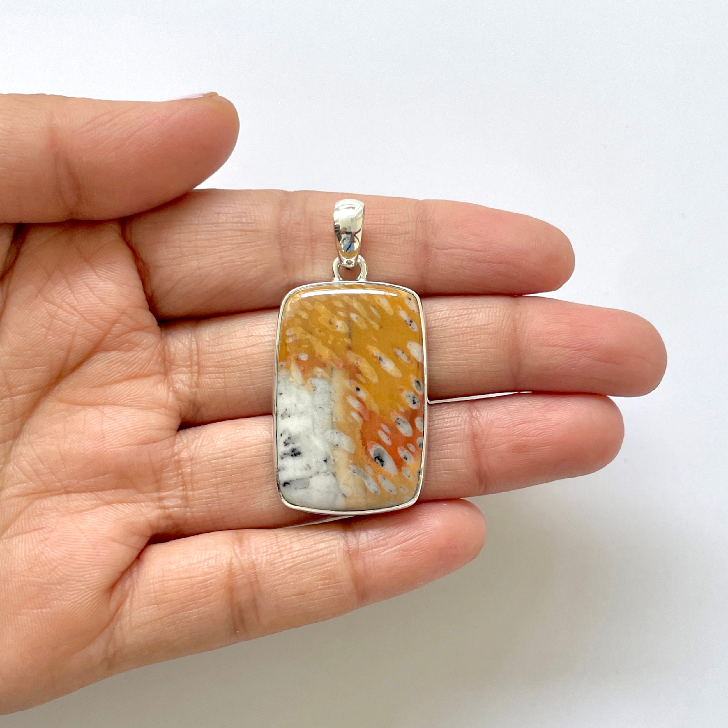 Deerfawn Jasper Pendant-(DFJ-1-37)
