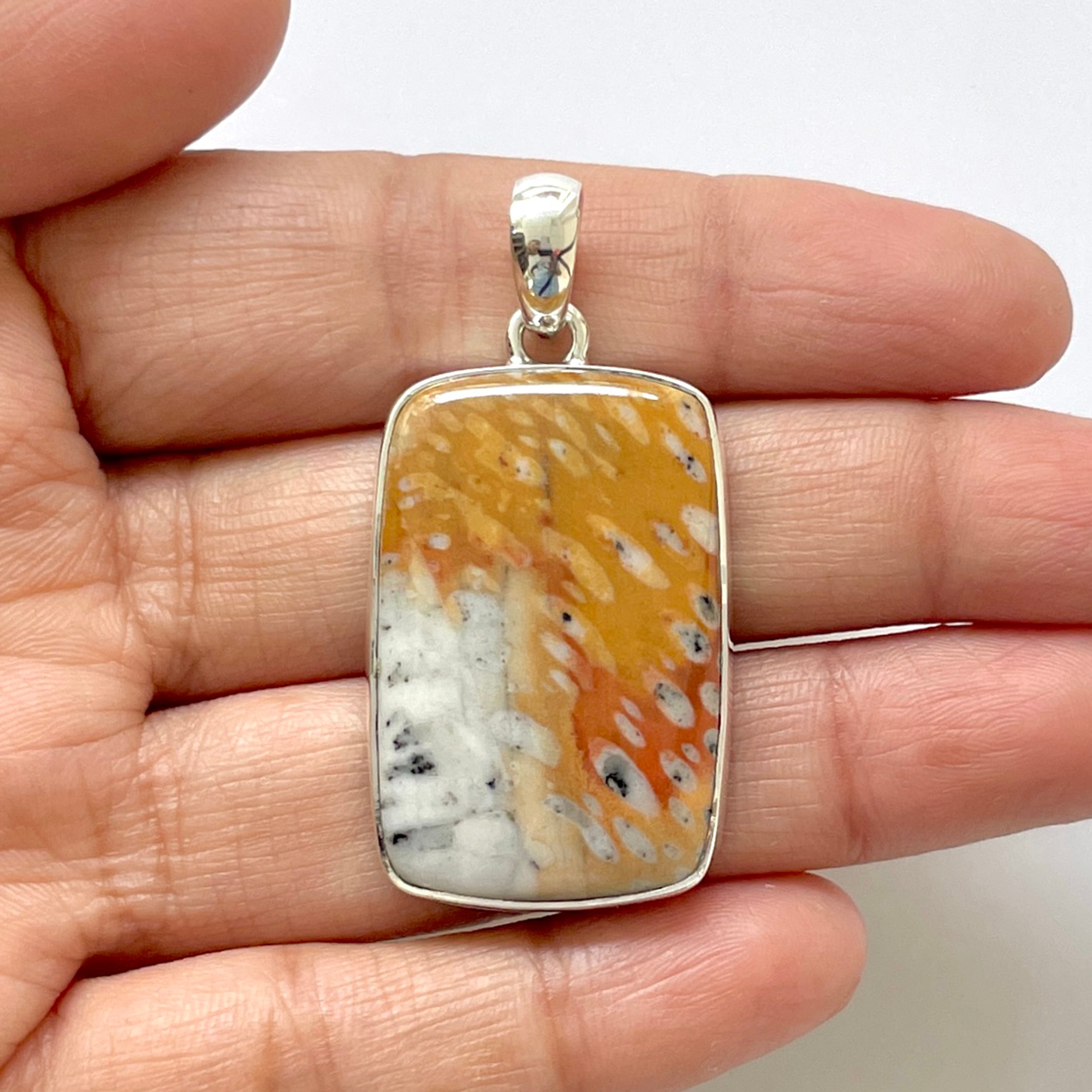 Deerfawn Jasper Pendant-(DFJ-1-37)