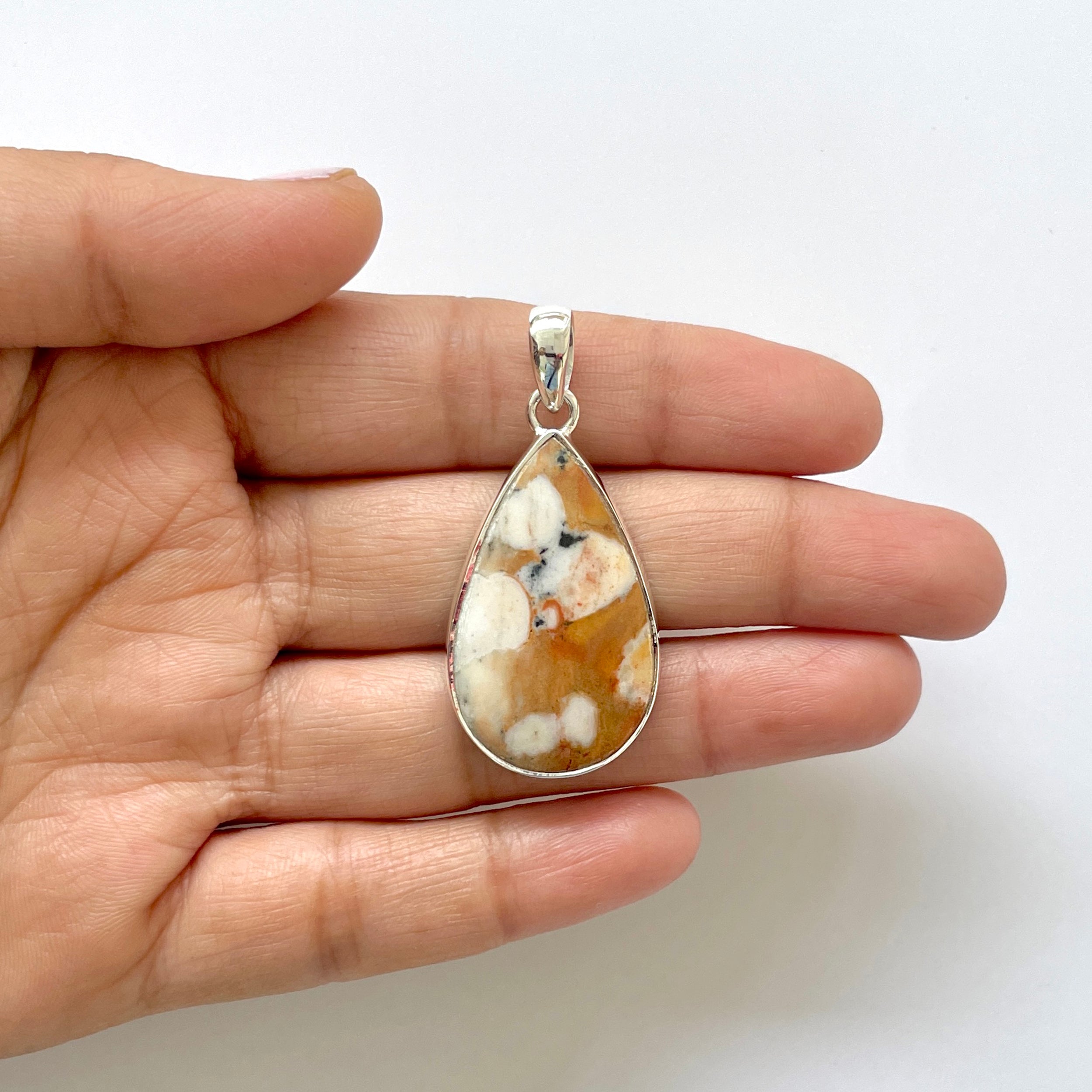 Deerfawn Jasper Pendant-(DFJ-1-38)