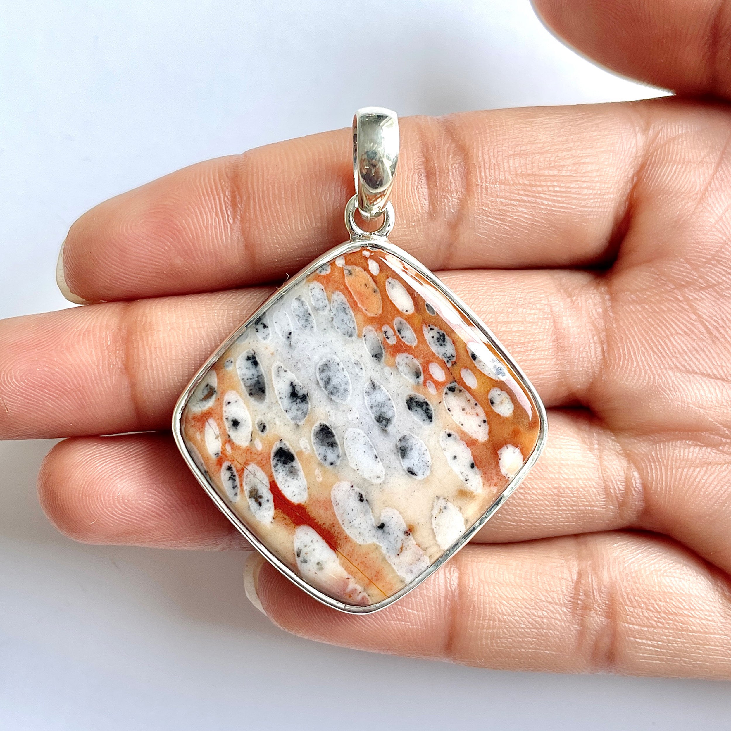 Deerfawn Jasper Pendant-(DFJ-1-4)