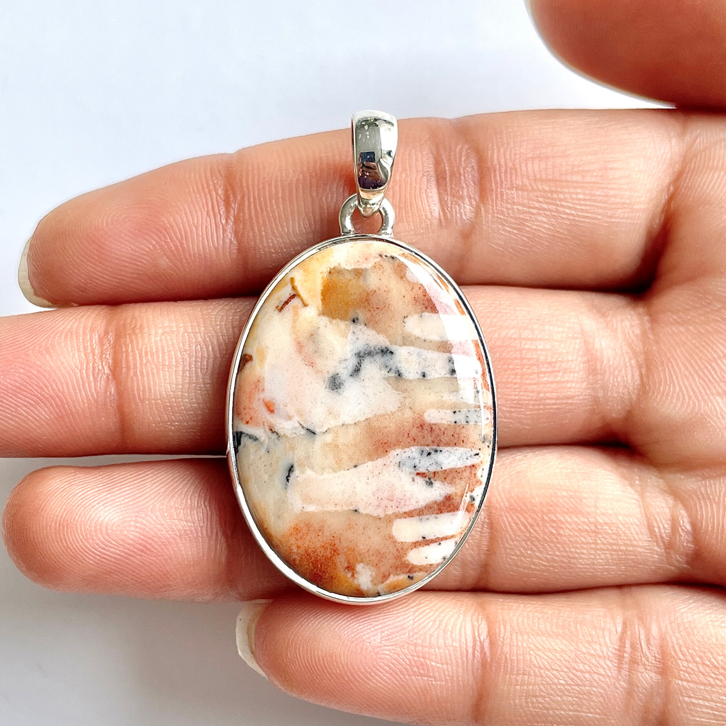 Deerfawn Jasper Pendant-(DFJ-1-9)