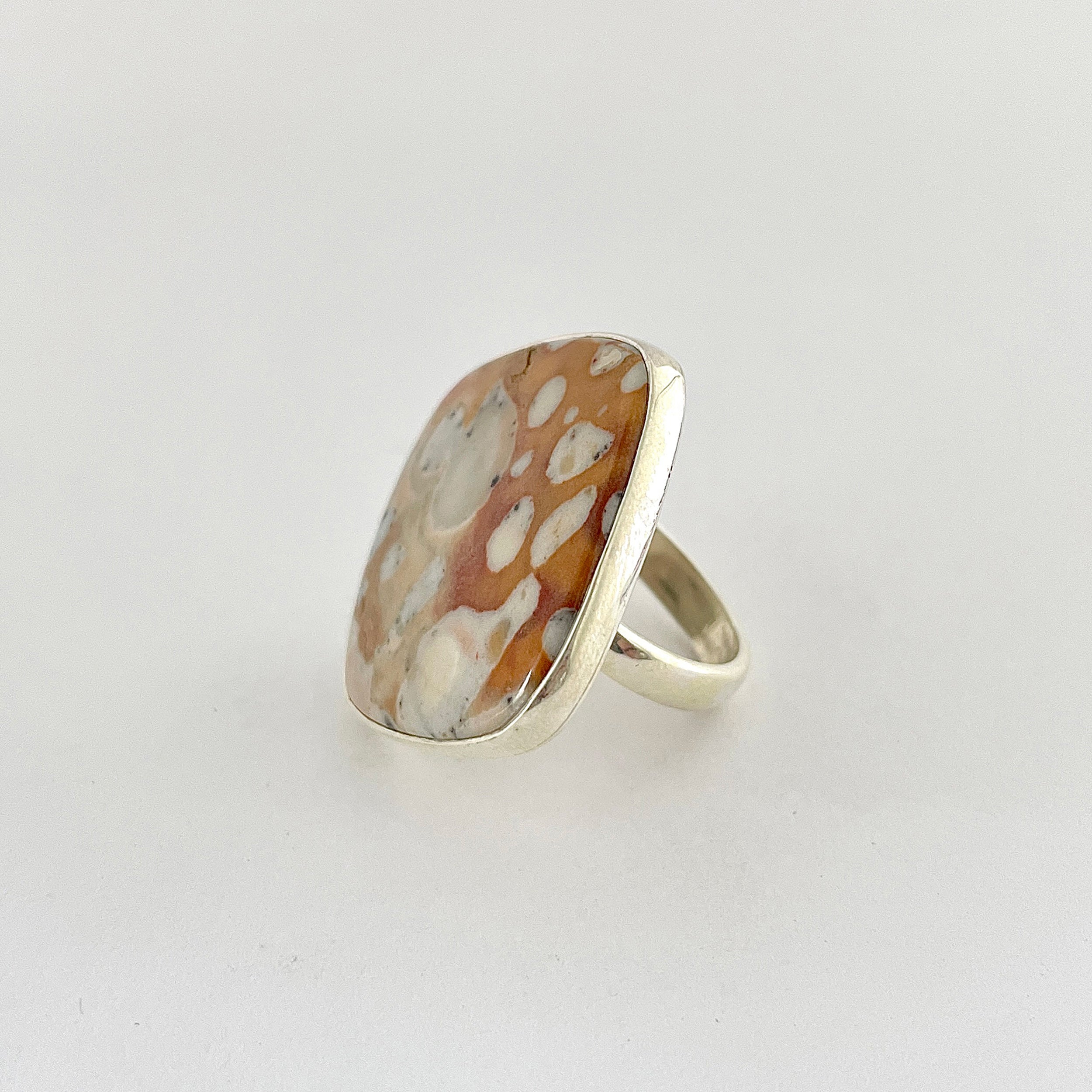 Deerfawn Jasper Ring-(DFJ-2-15)