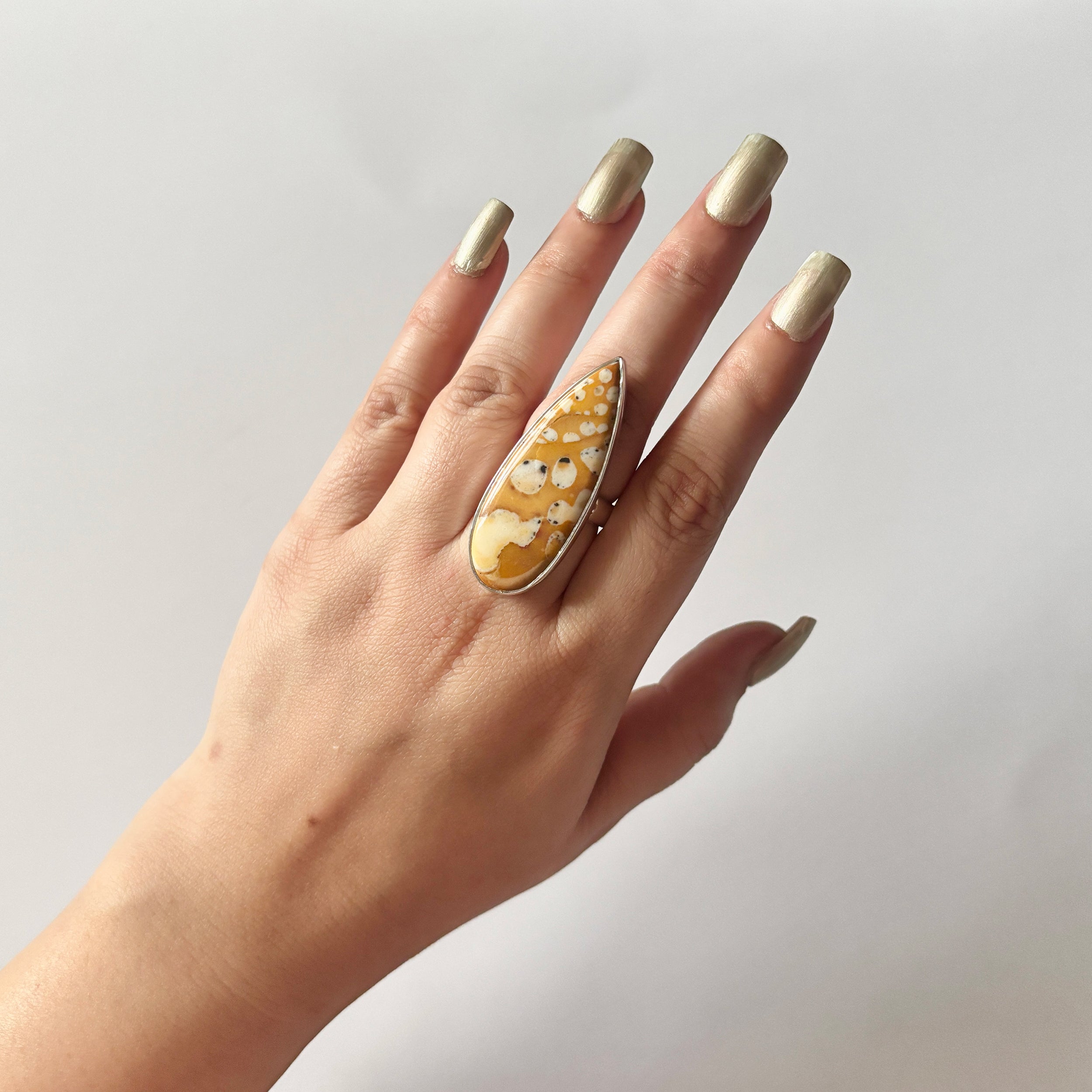 Deerfawn Jasper Ring-(DFJ-2-30)