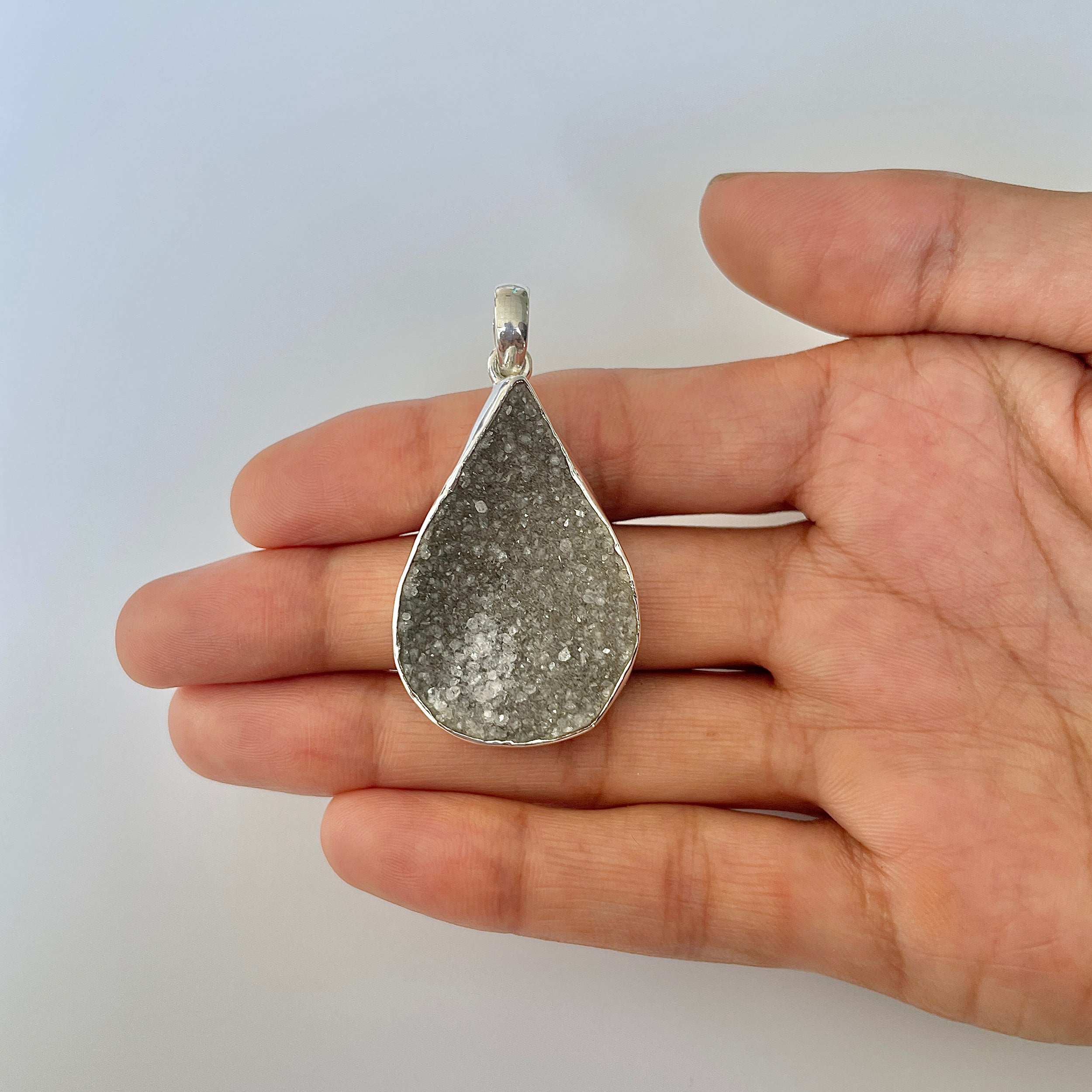 Natural Druzy Pendant-(DRZ-1-12)