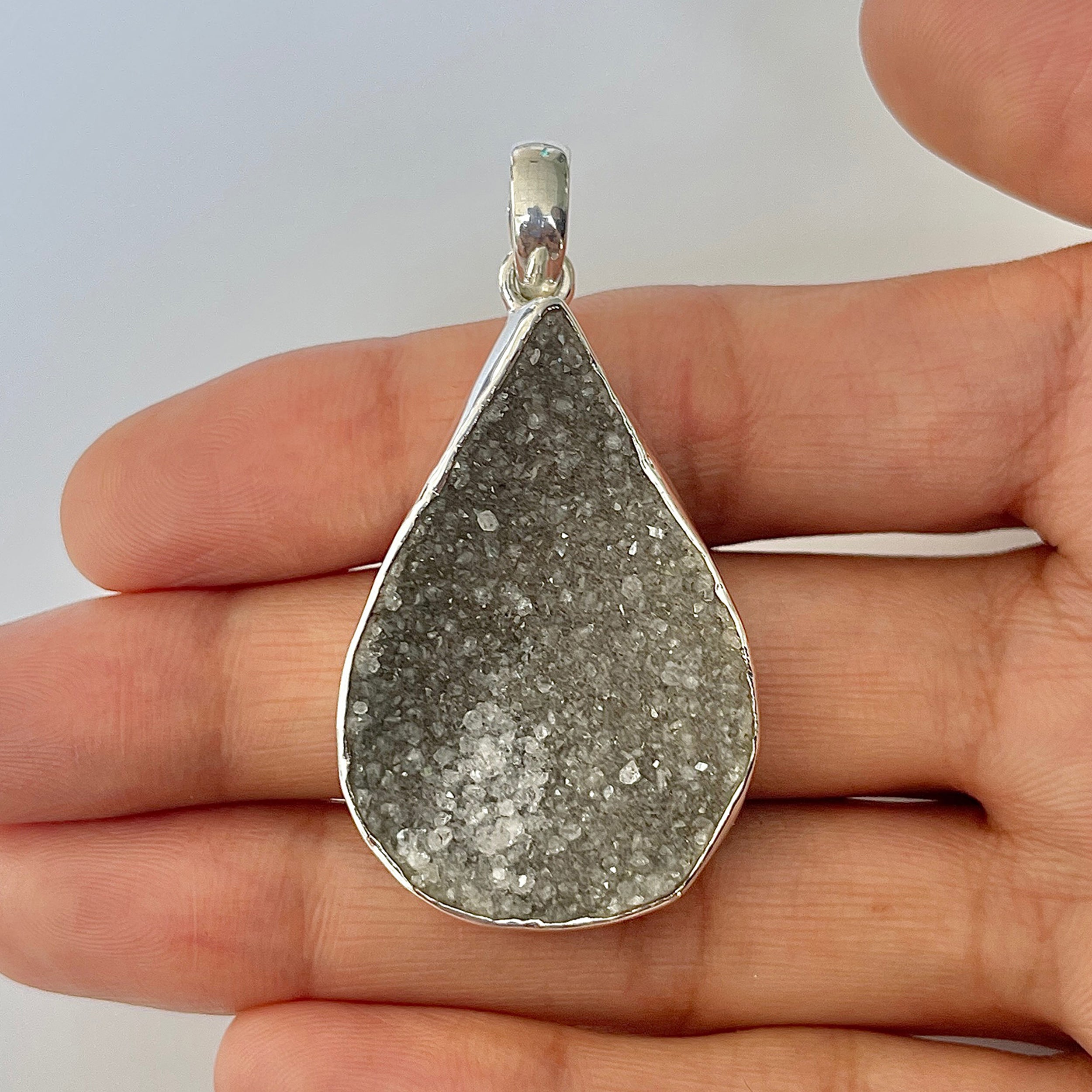 Natural Druzy Pendant-(DRZ-1-12)