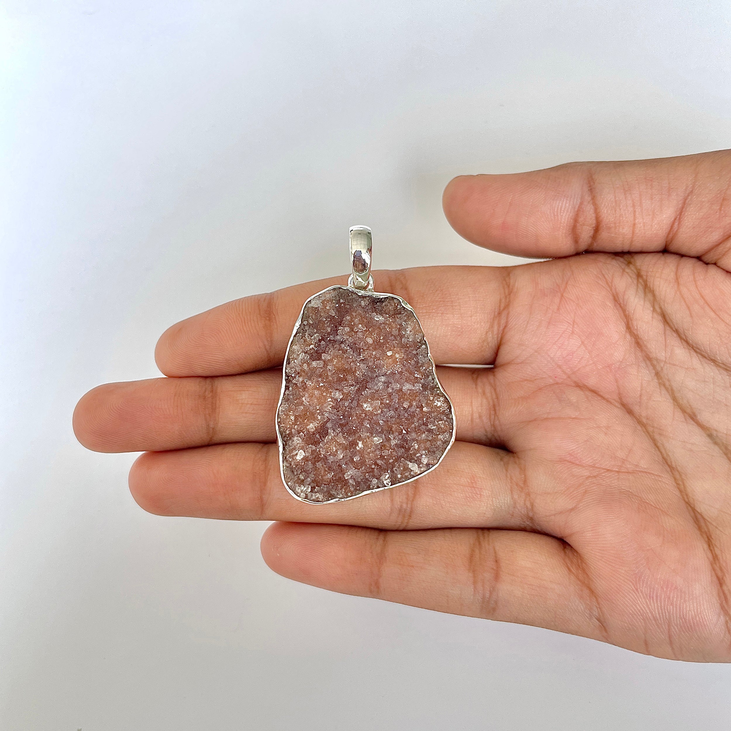 Natural Druzy Pendant-(DRZ-1-13)
