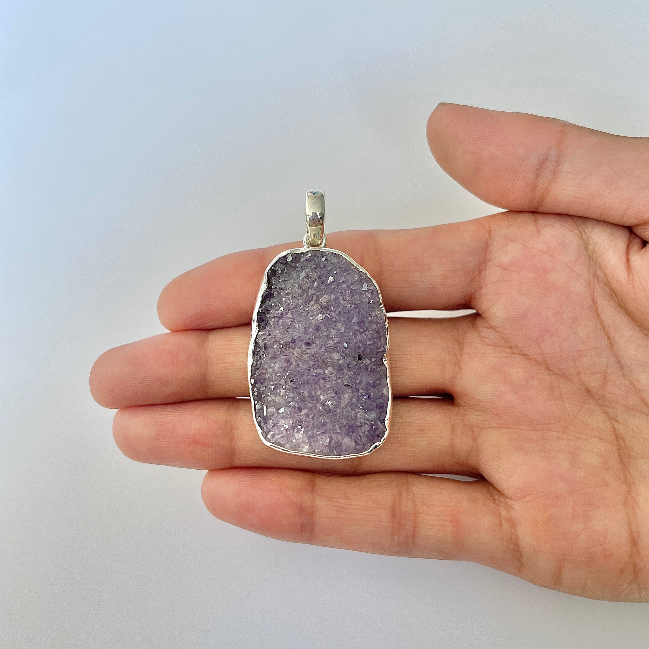 Natural Druzy Pendant-(DRZ-1-18)