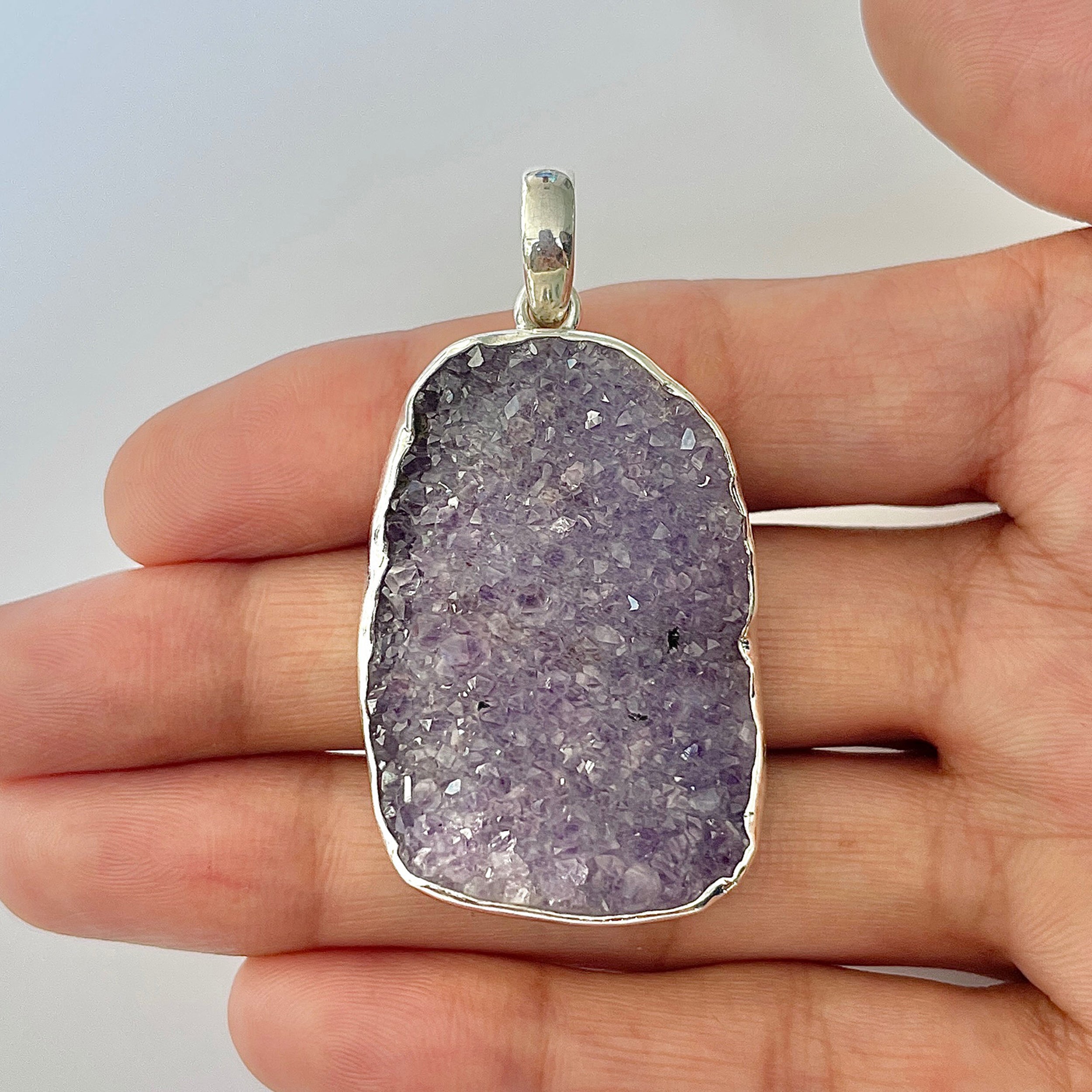 Natural Druzy Pendant-(DRZ-1-18)