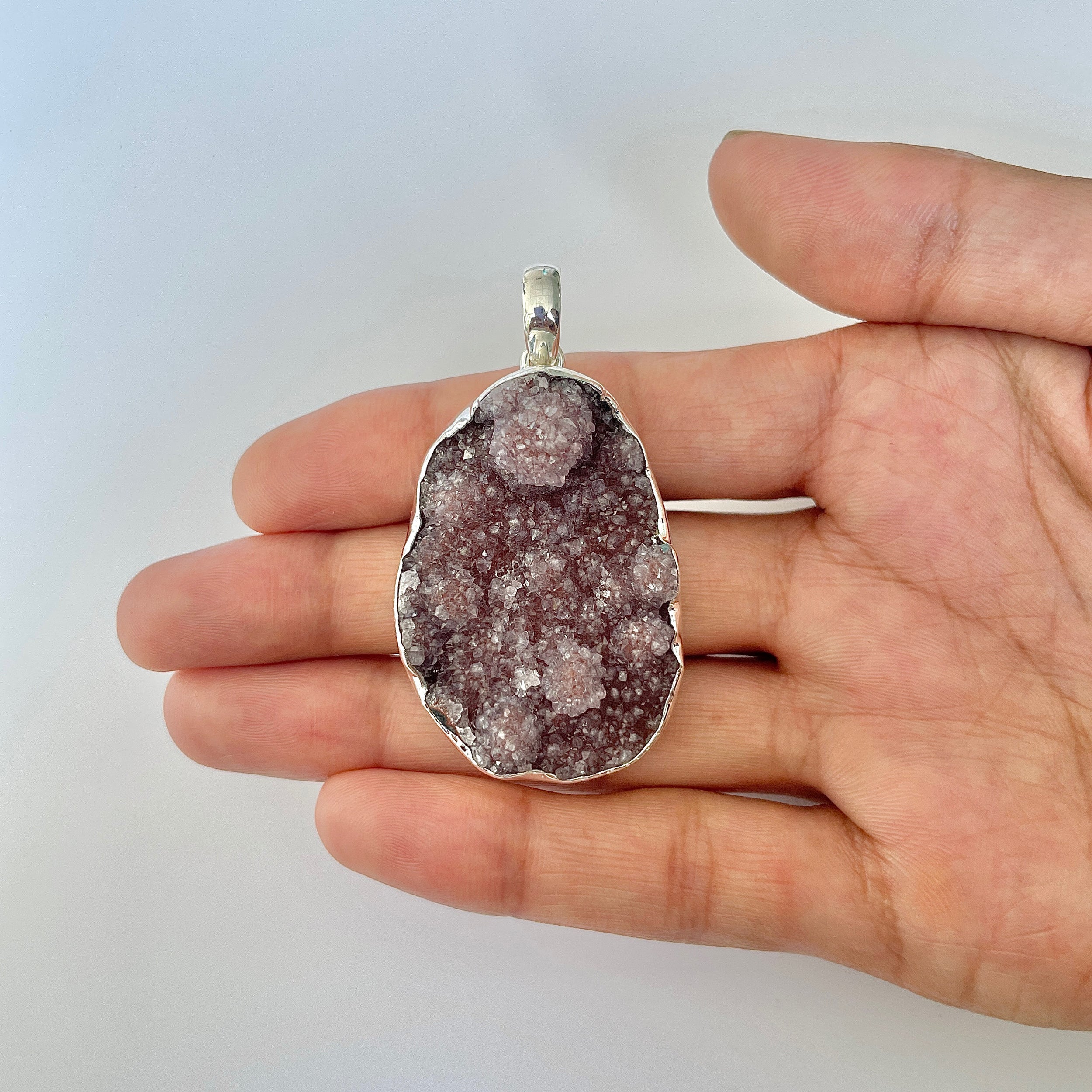 Natural Druzy Pendant-(DRZ-1-2)