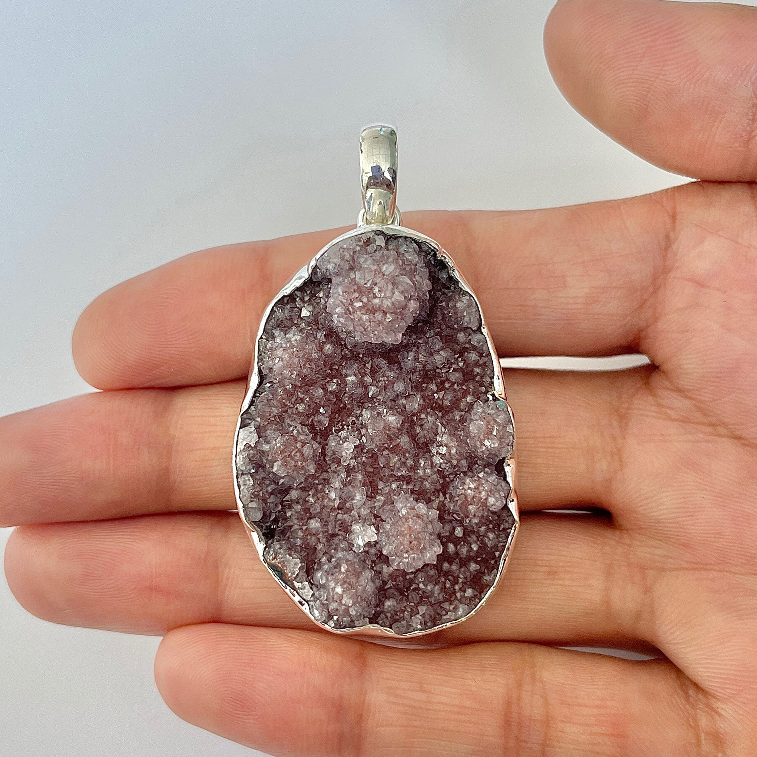 Natural Druzy Pendant-(DRZ-1-2)