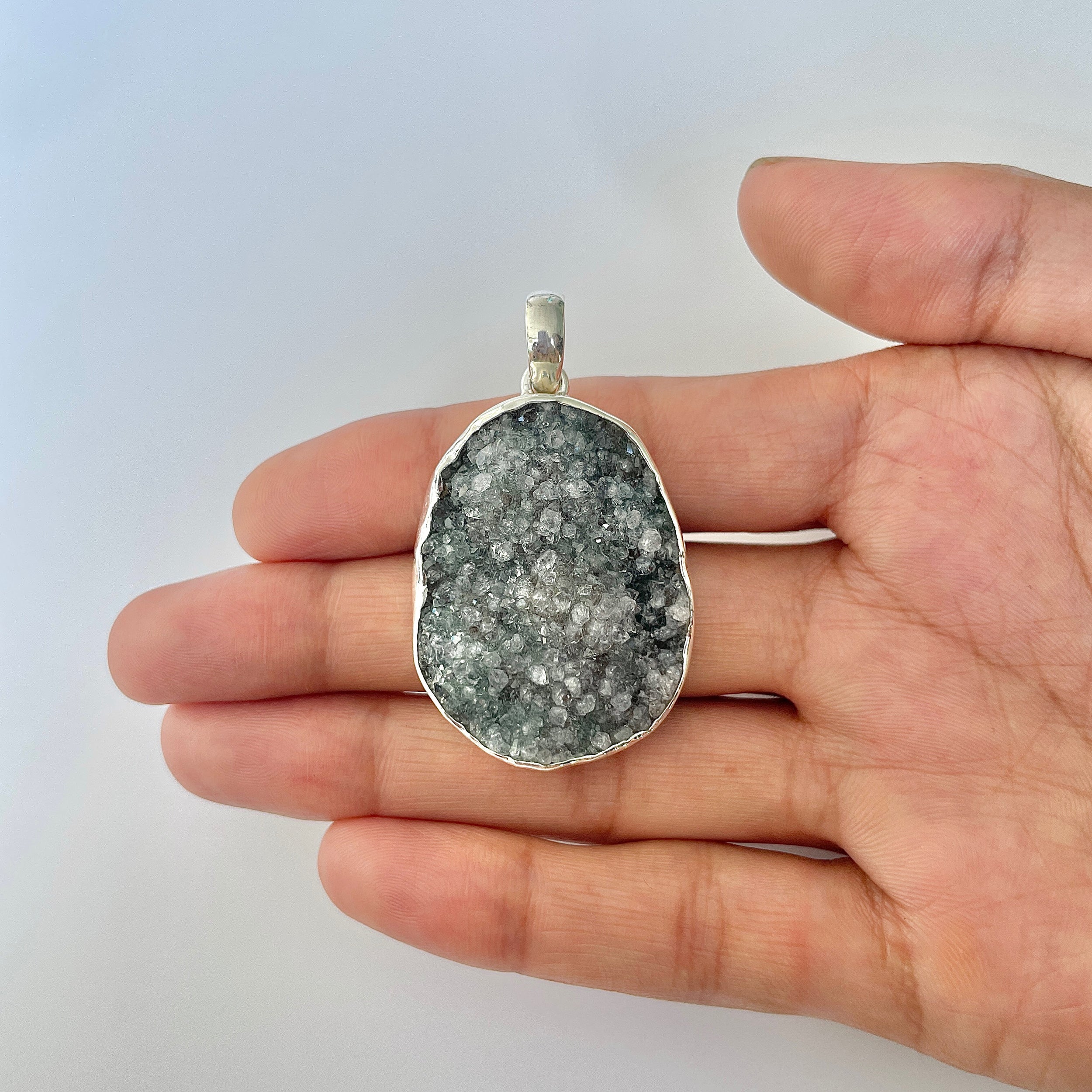 Natural Druzy Pendant-(DRZ-1-20)
