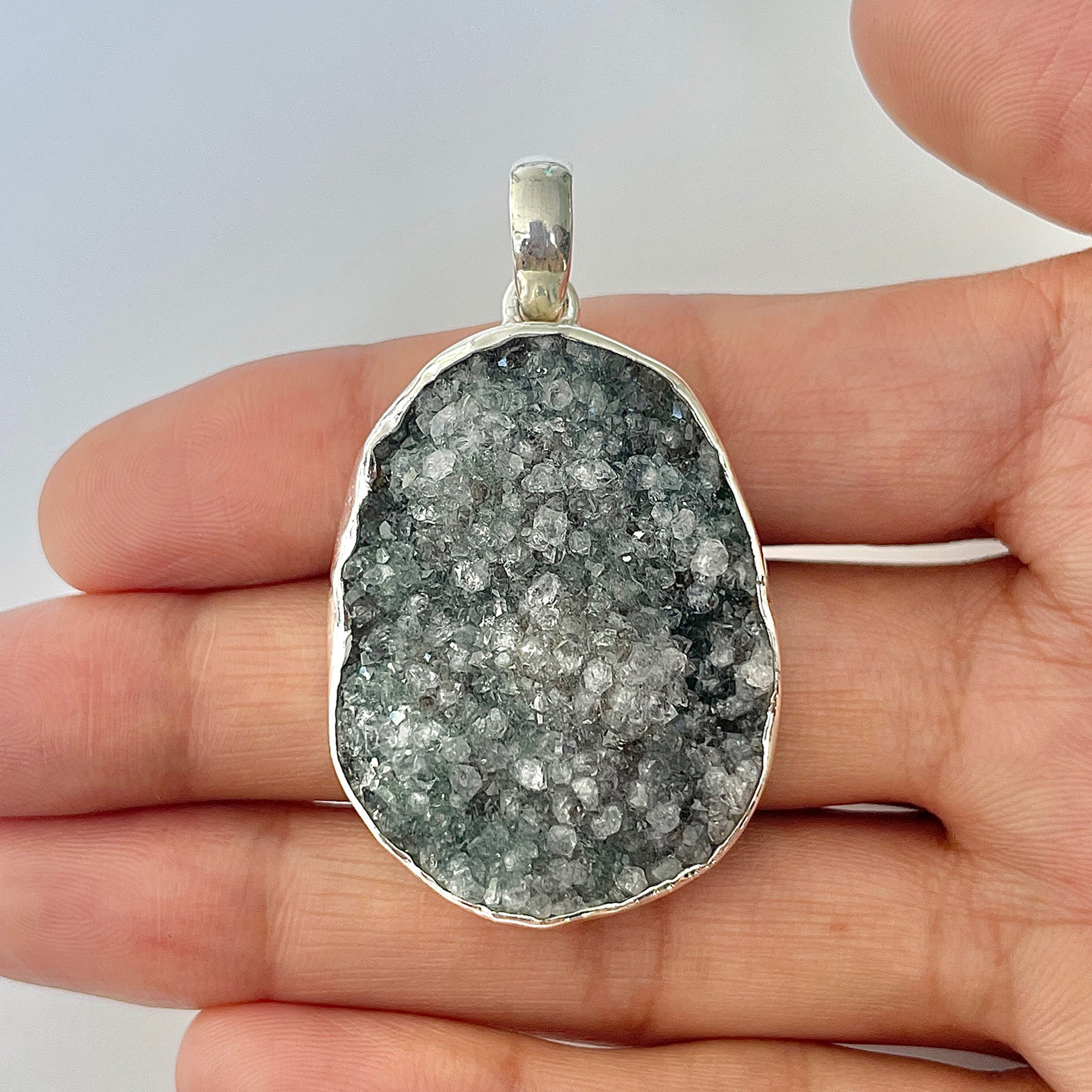 Natural Druzy Pendant-(DRZ-1-20)