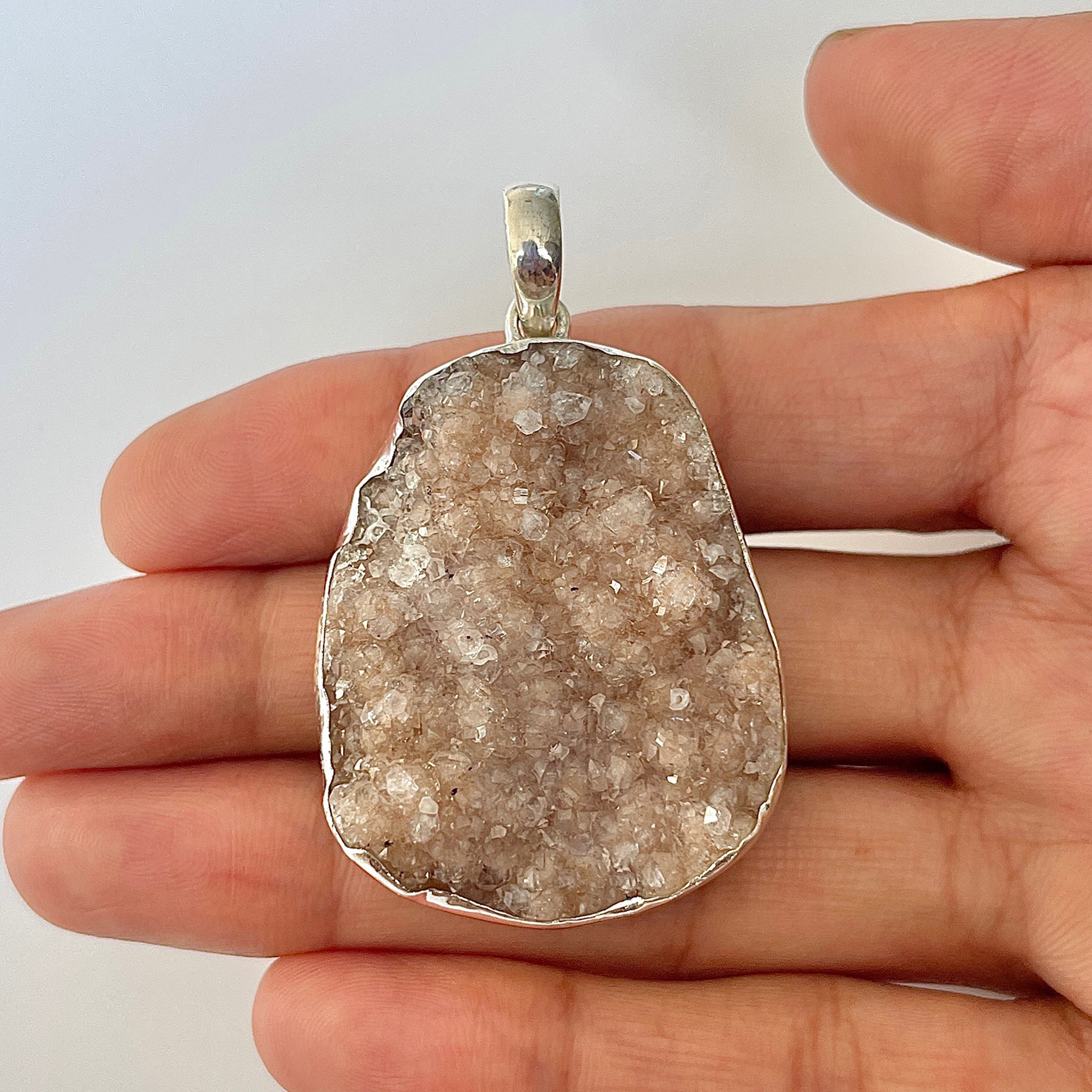 Natural Druzy Pendant-(DRZ-1-21)
