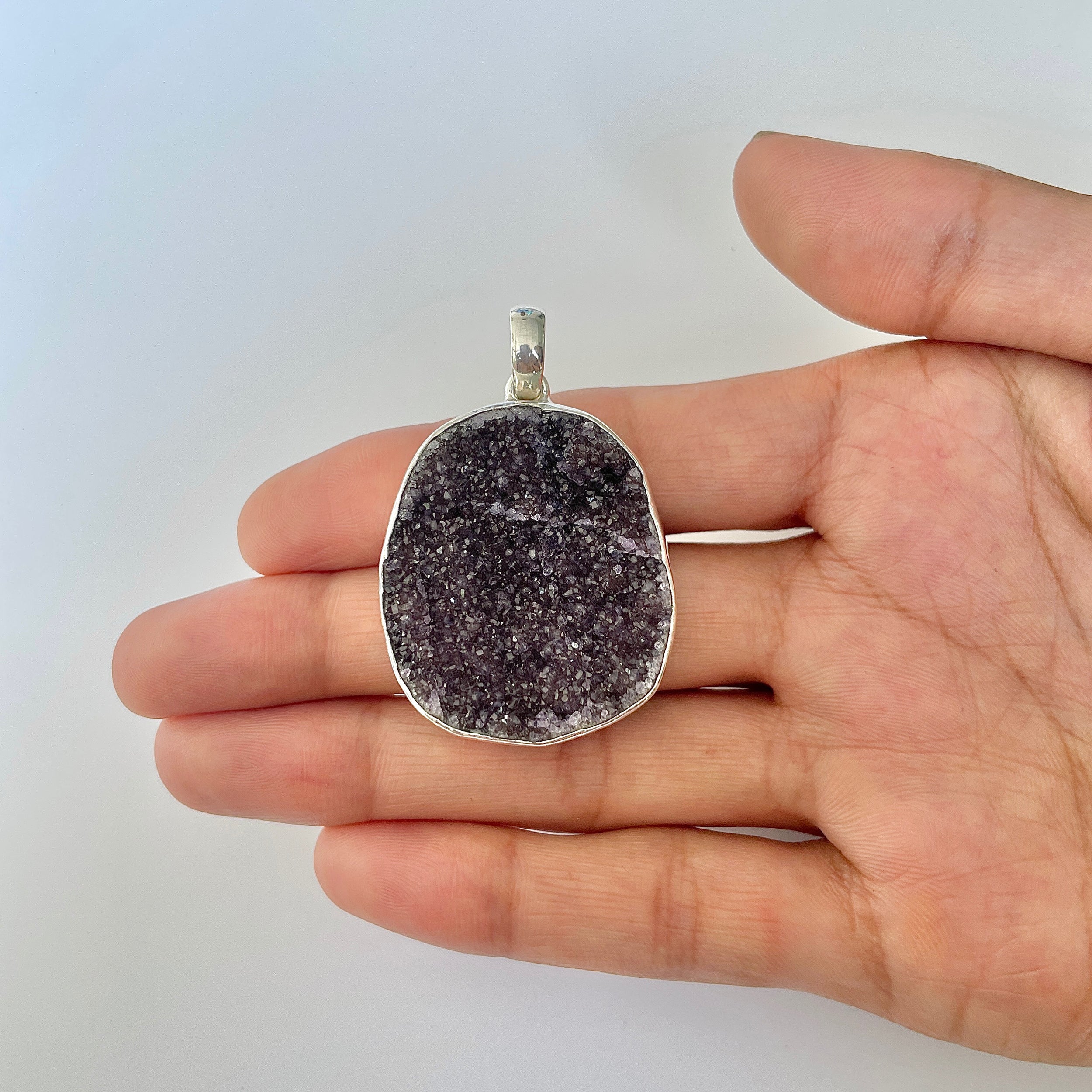 Natural Druzy Pendant-(DRZ-1-23)