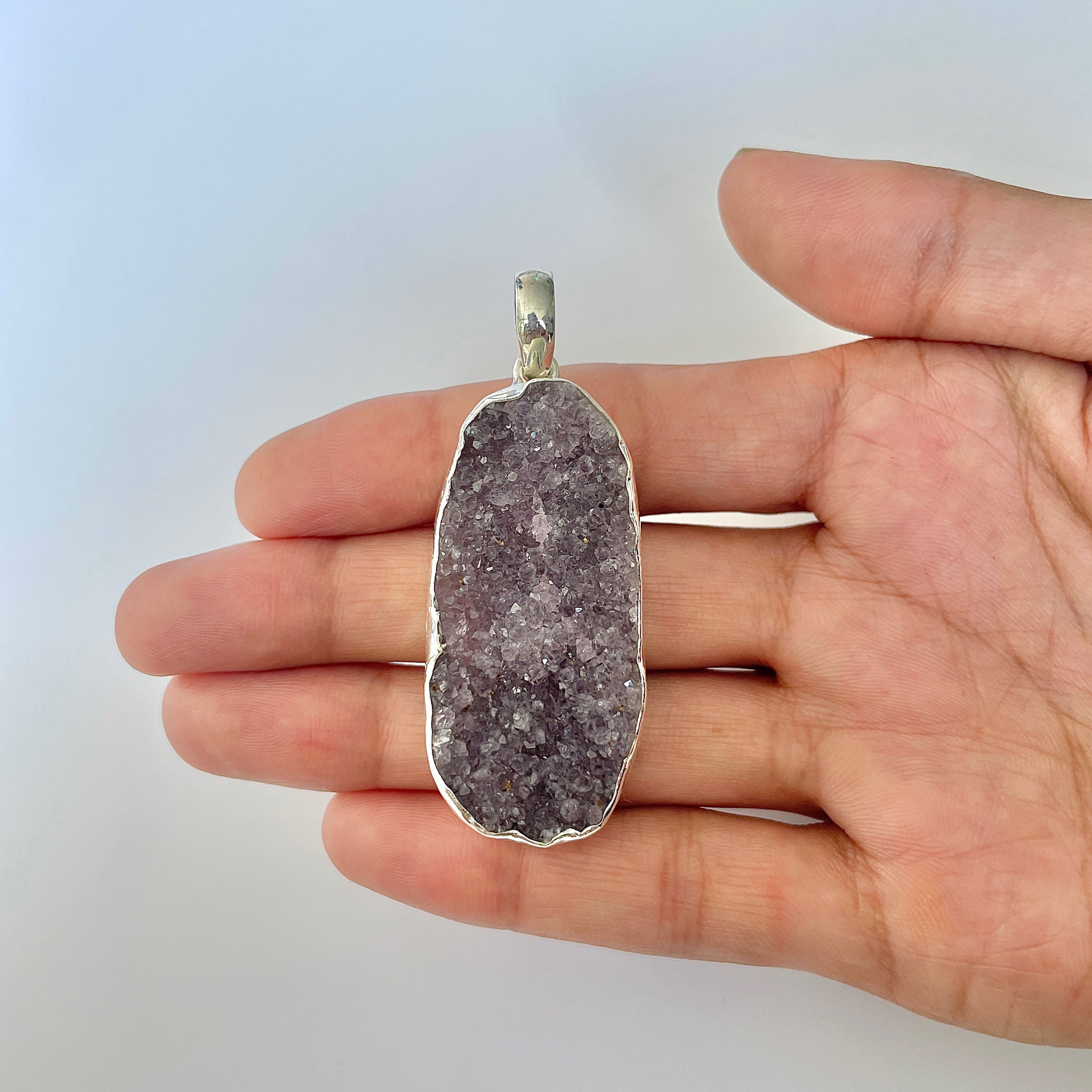 Natural Druzy Pendant-(DRZ-1-26)