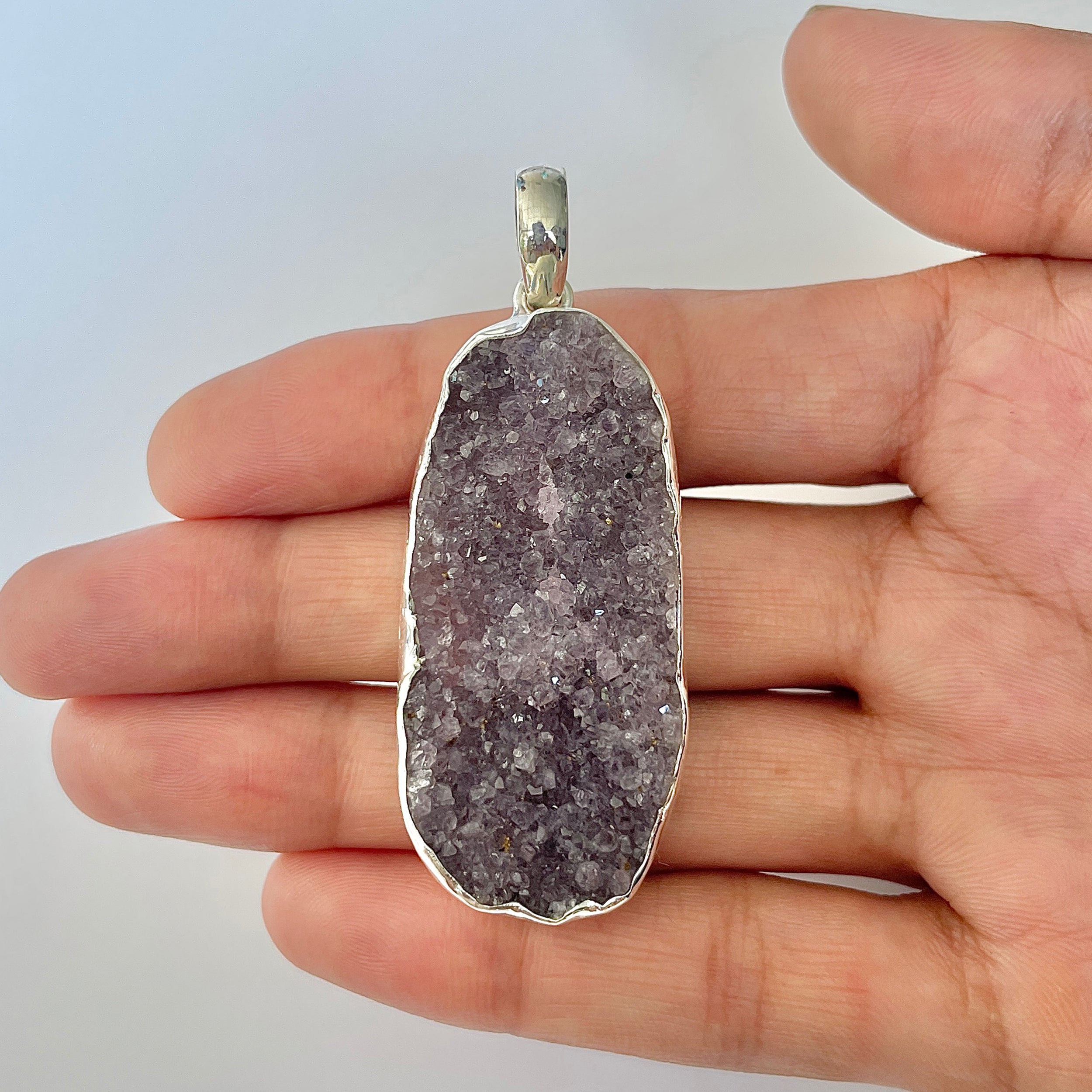 Natural Druzy Pendant-(DRZ-1-26)