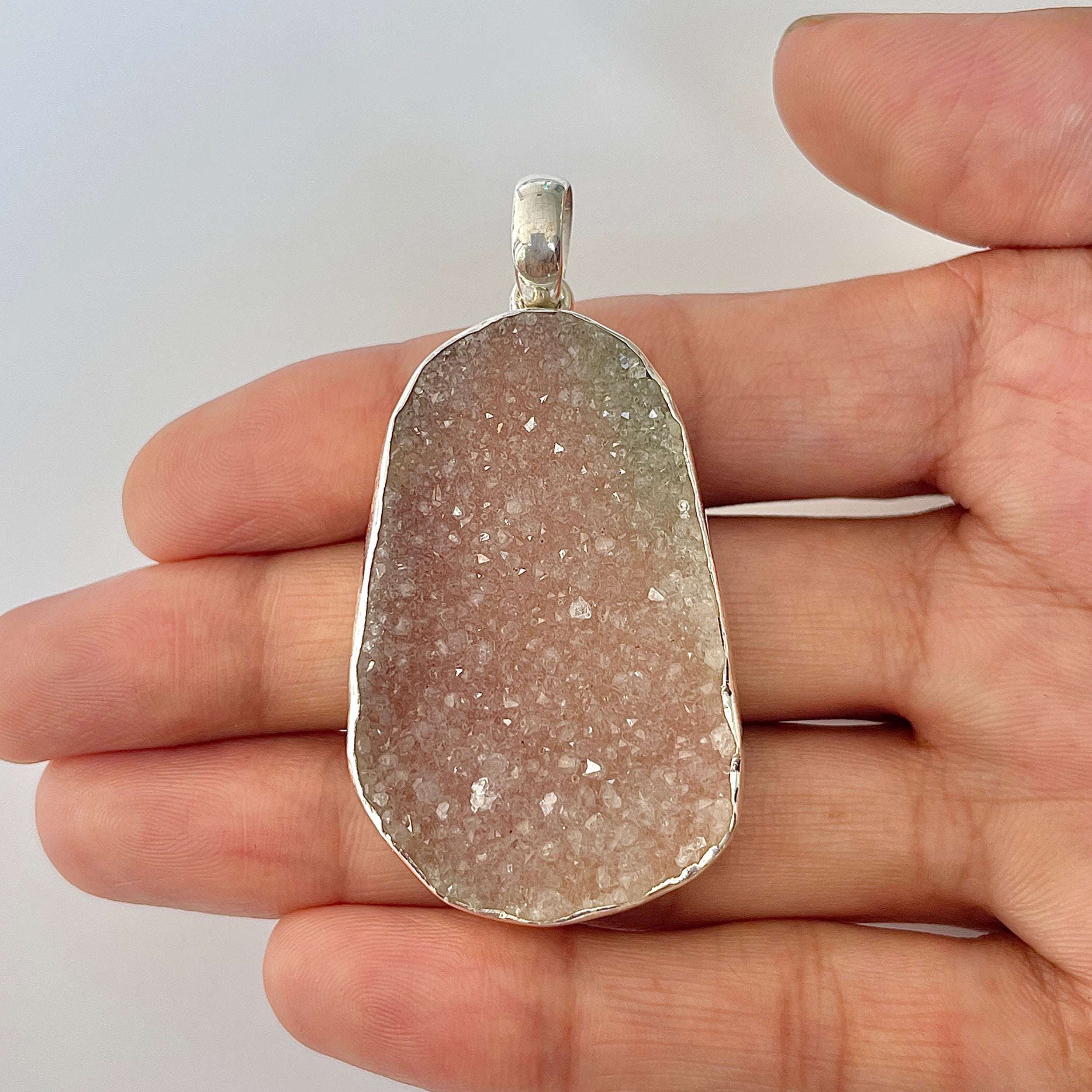 Natural Druzy Pendant-(DRZ-1-28)