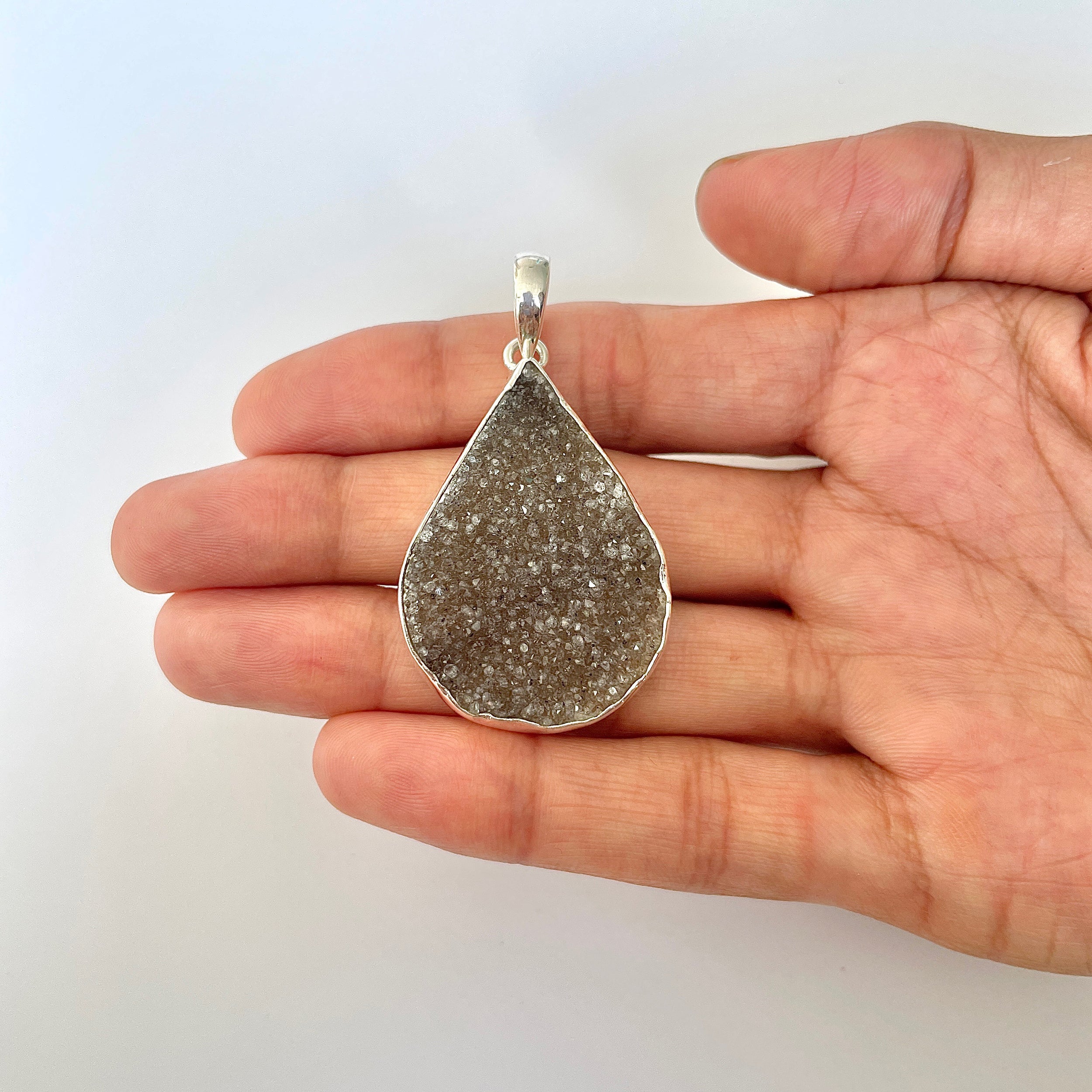 Natural Druzy Pendant-(DRZ-1-29)