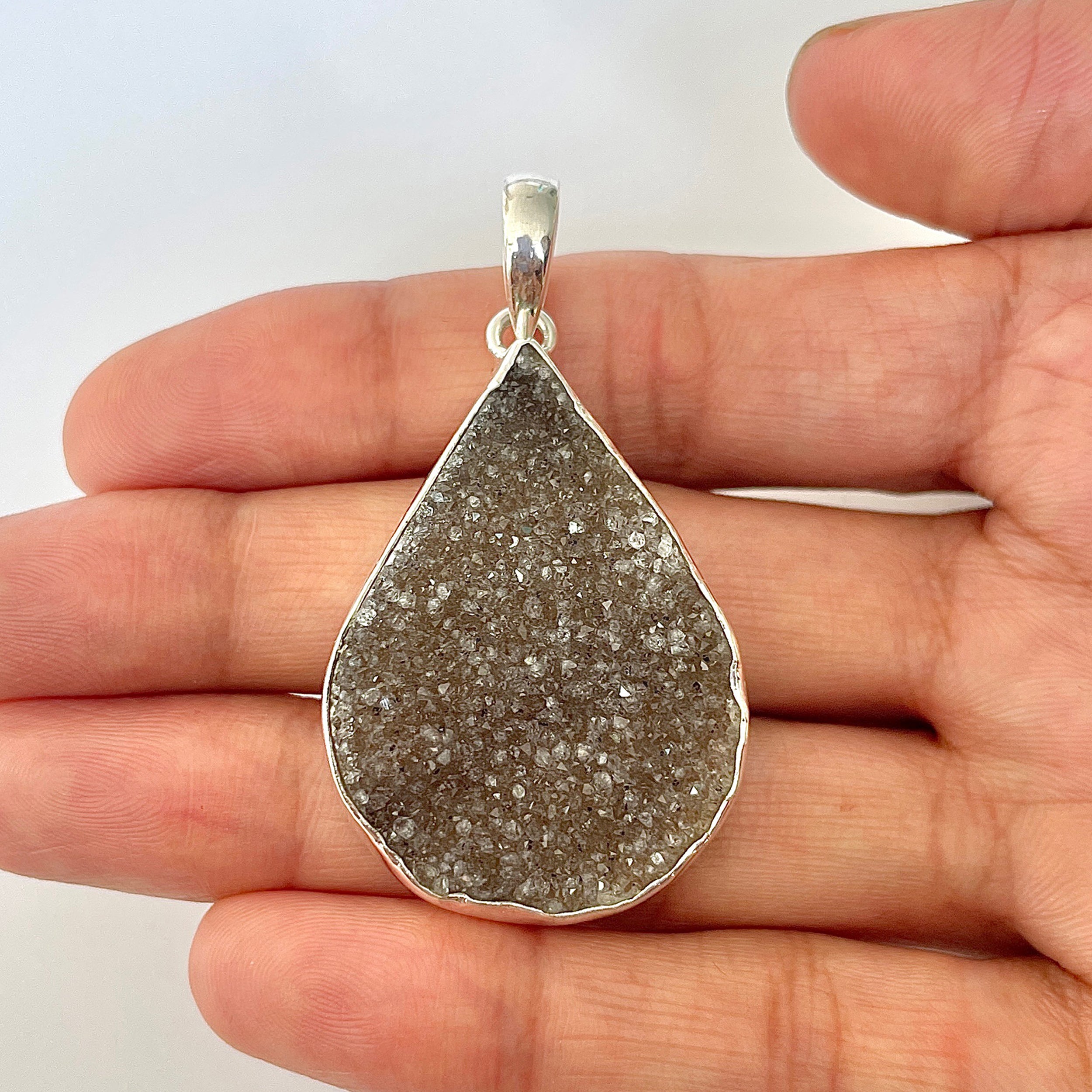 Natural Druzy Pendant-(DRZ-1-29)