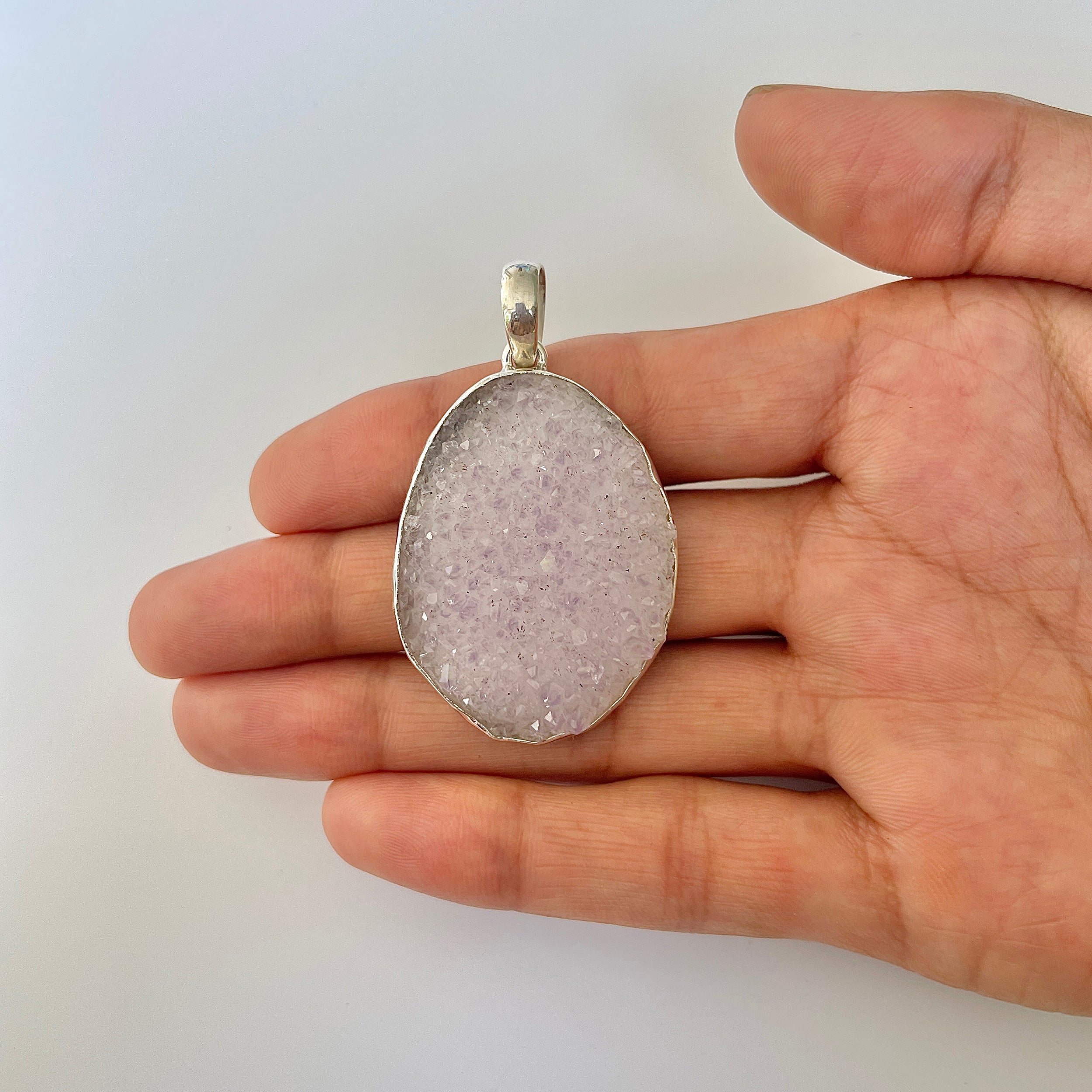Natural Druzy Pendant-(DRZ-1-3)