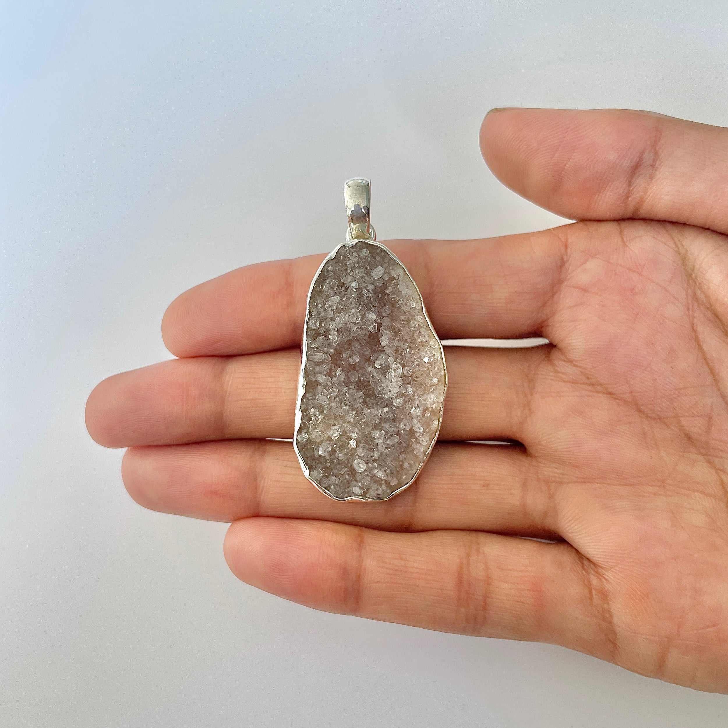 Natural Druzy Pendant-(DRZ-1-31)