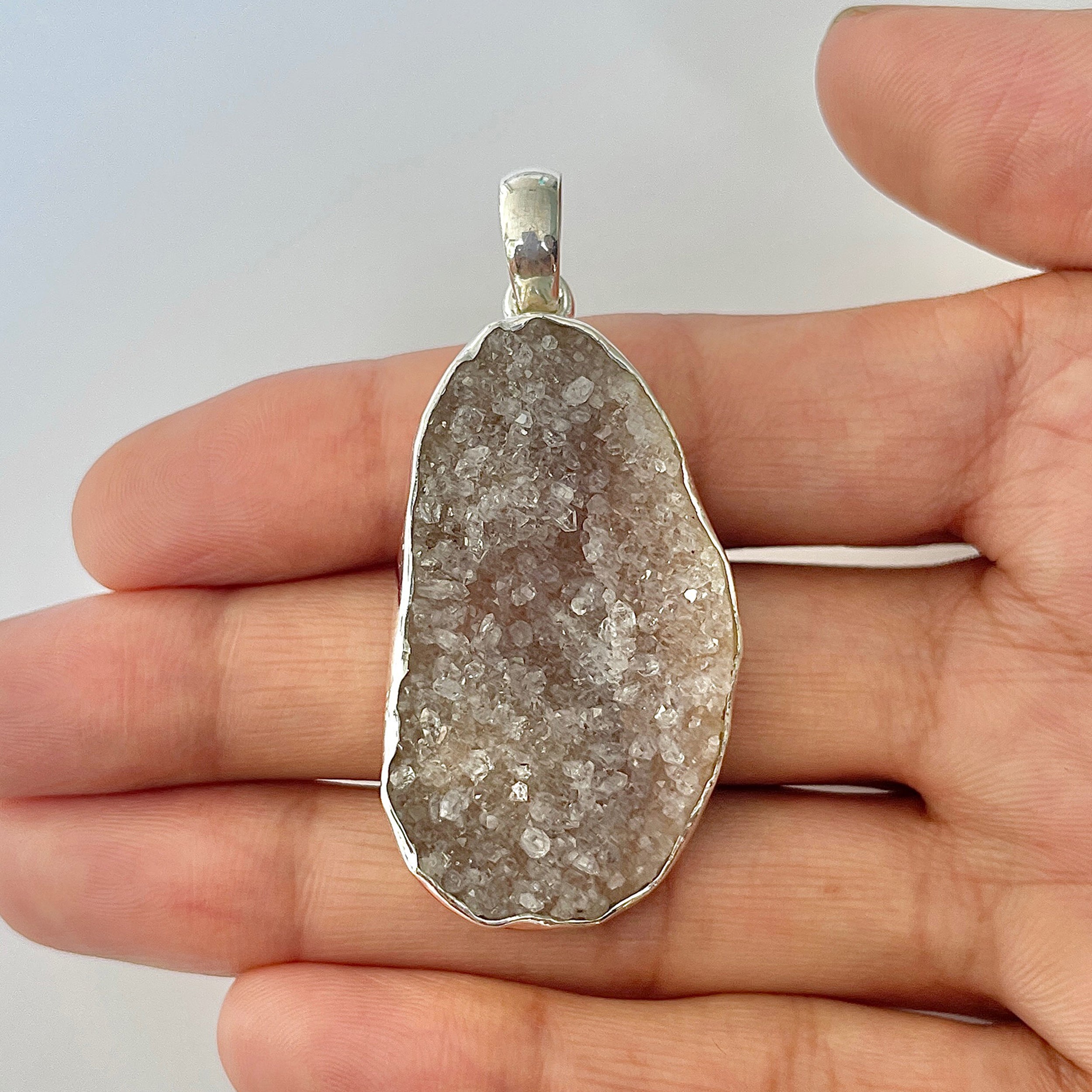 Natural Druzy Pendant-(DRZ-1-31)