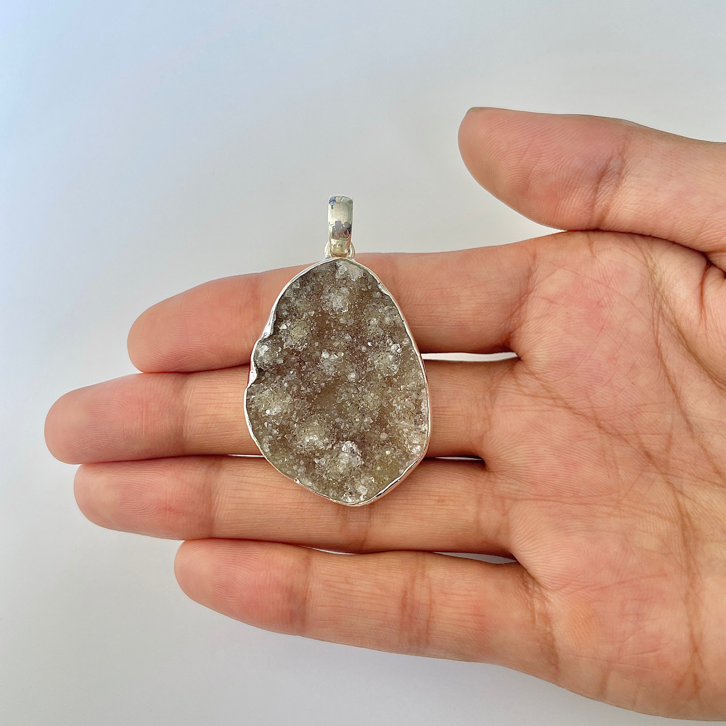 Natural Druzy Pendant-(DRZ-1-36)