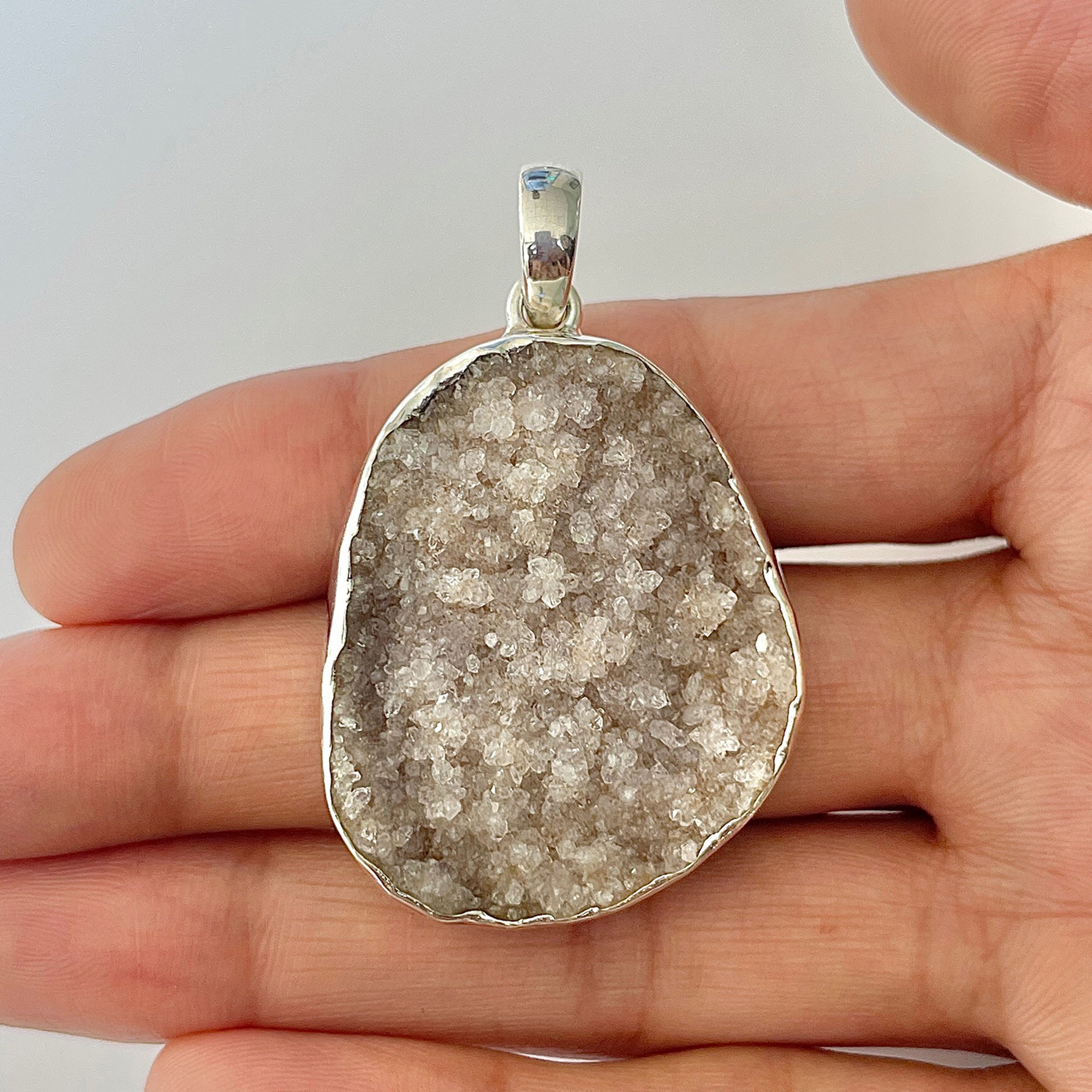 Natural Druzy Pendant-(DRZ-1-37)