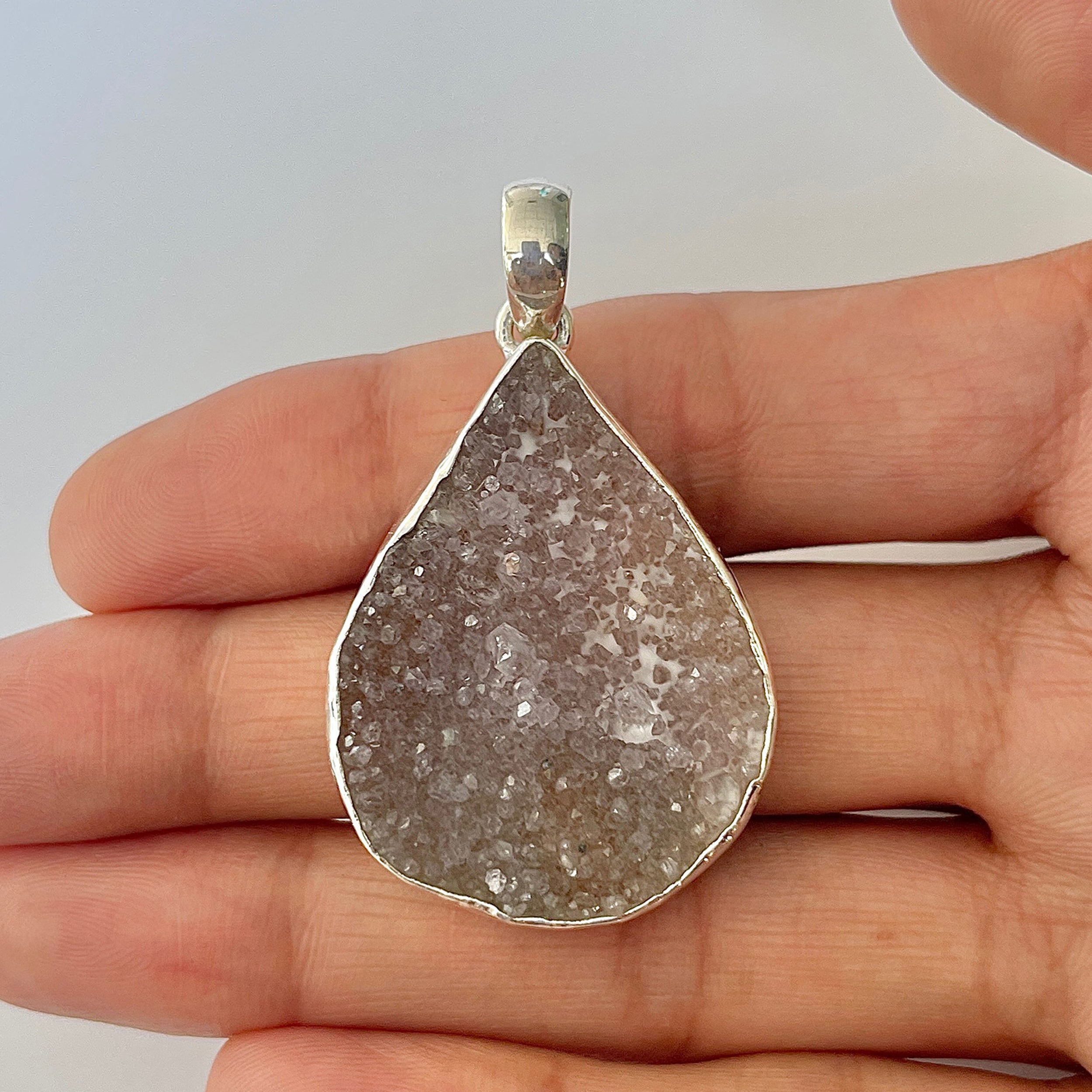 Natural Druzy Pendant-(DRZ-1-38)