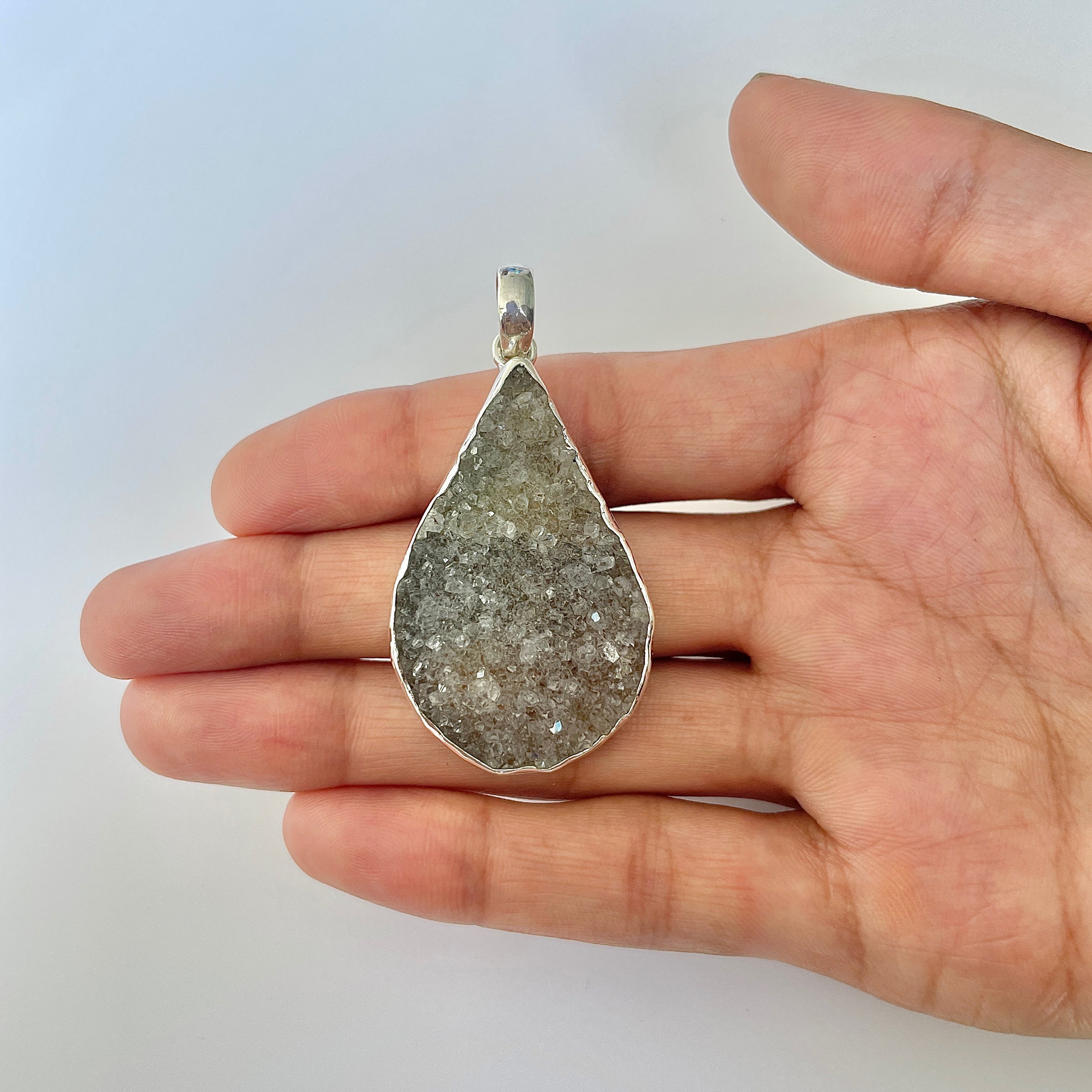 Natural Druzy Pendant-(DRZ-1-4)