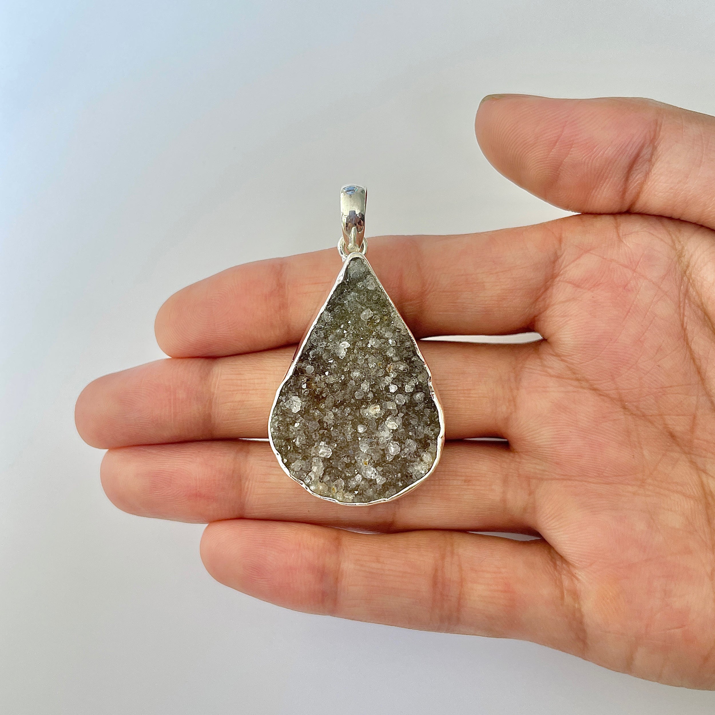 Natural Druzy Pendant-(DRZ-1-7)