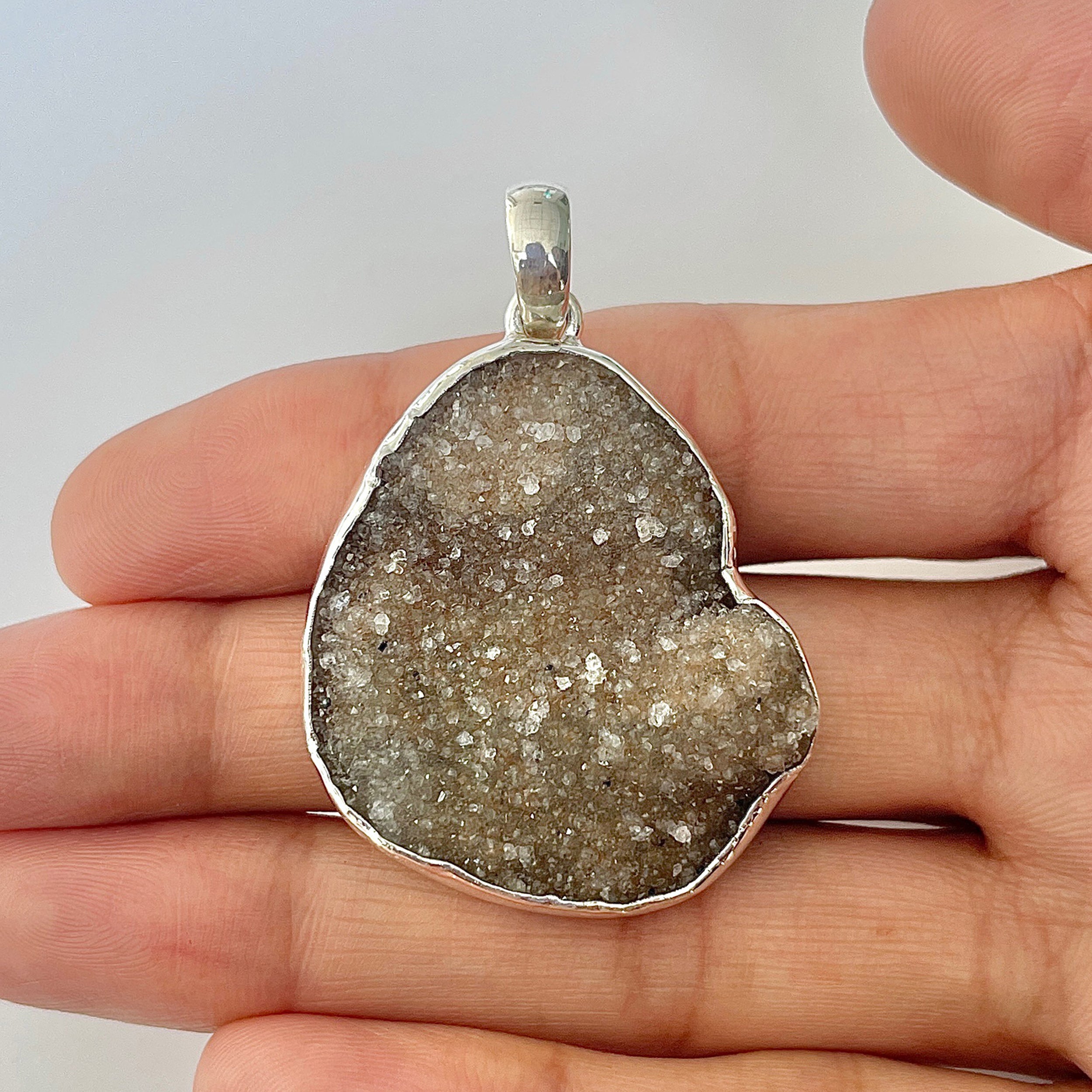 Natural Druzy Pendant-(DRZ-1-8)