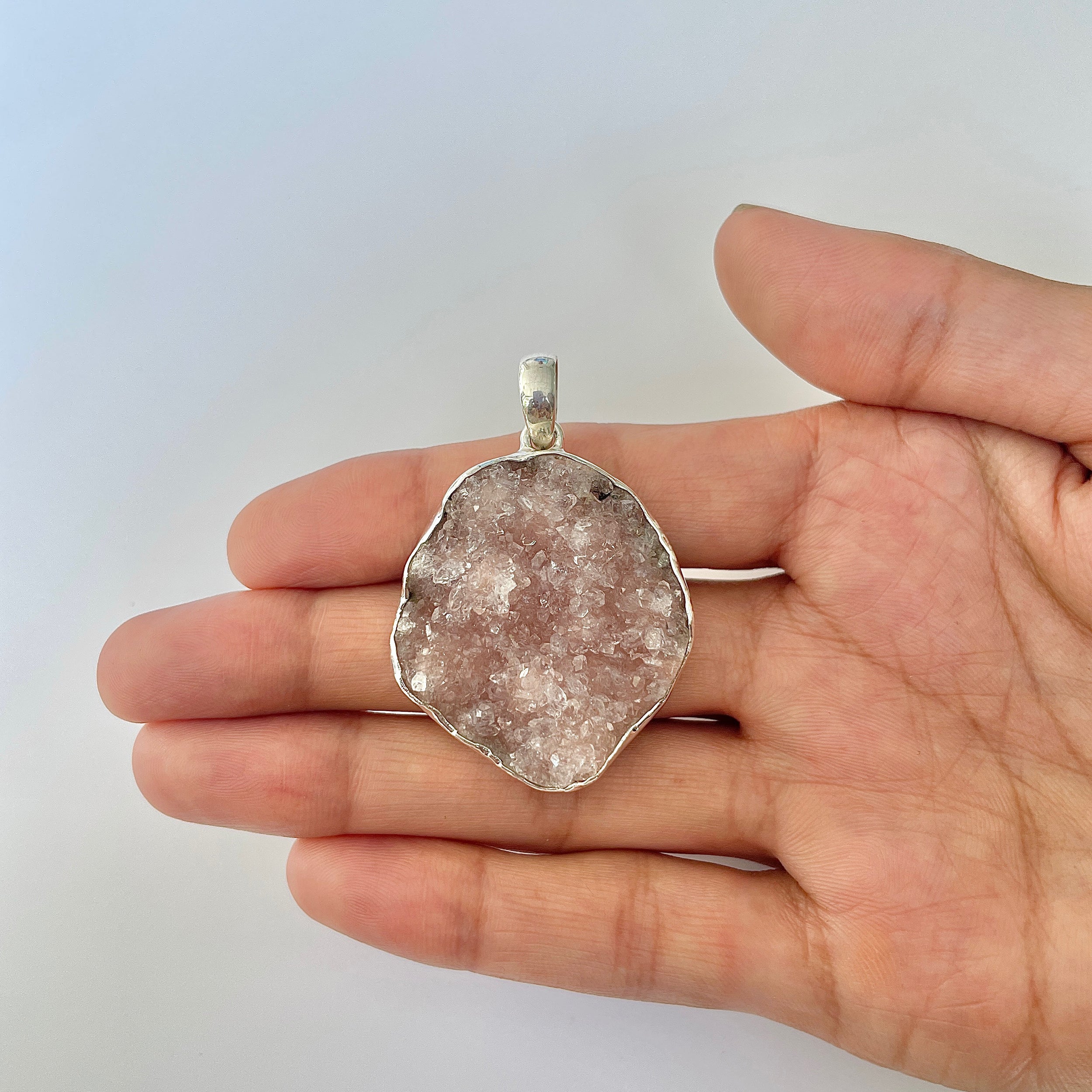 Natural Druzy Pendant-(DRZ-1-9)