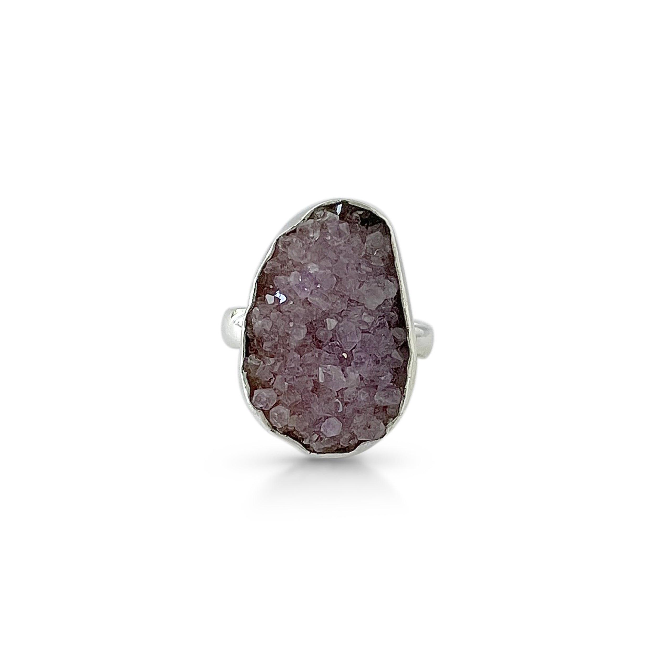 Natural Druzy Ring-(DRZ-2-1)