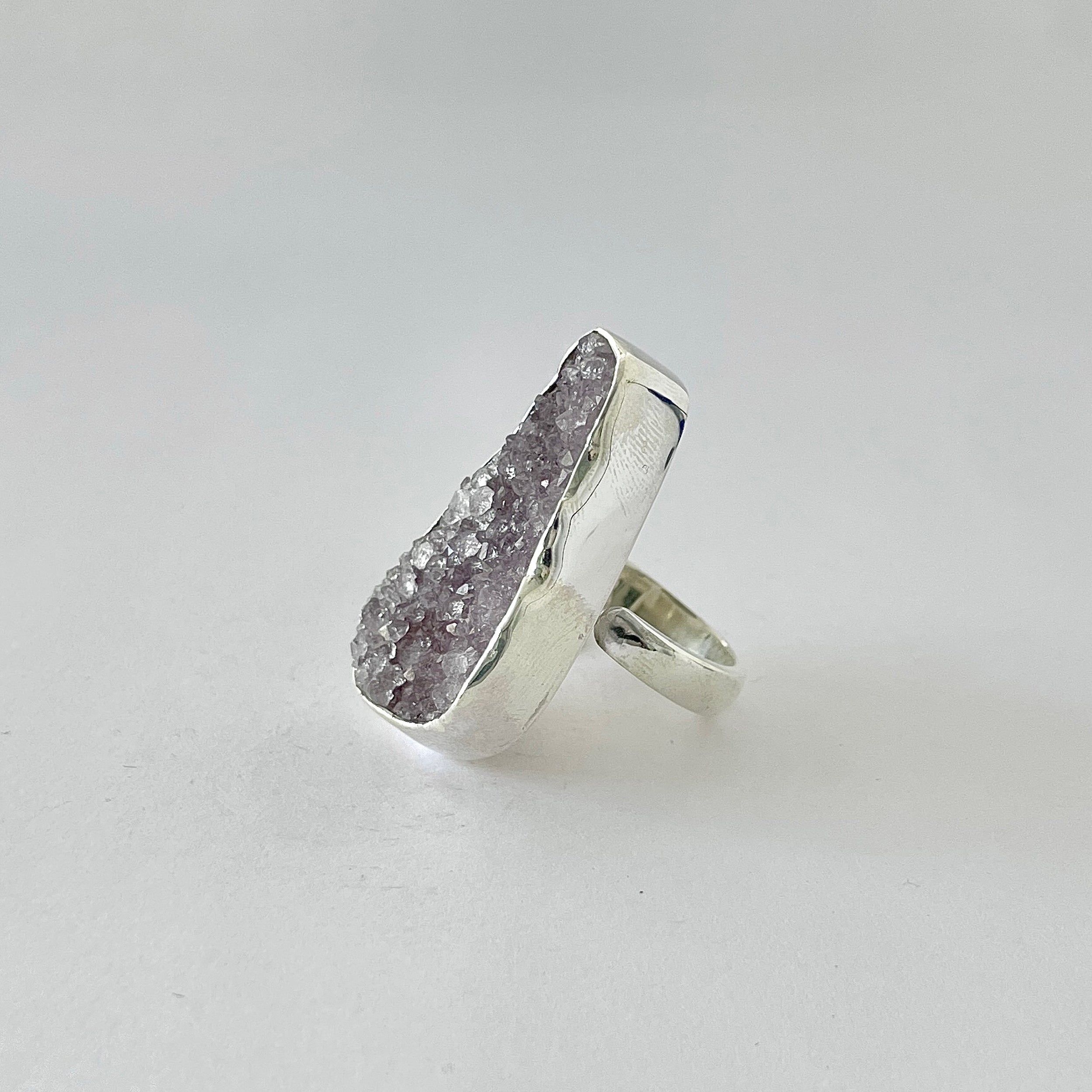 Natural Druzy Ring-(DRZ-2-18)