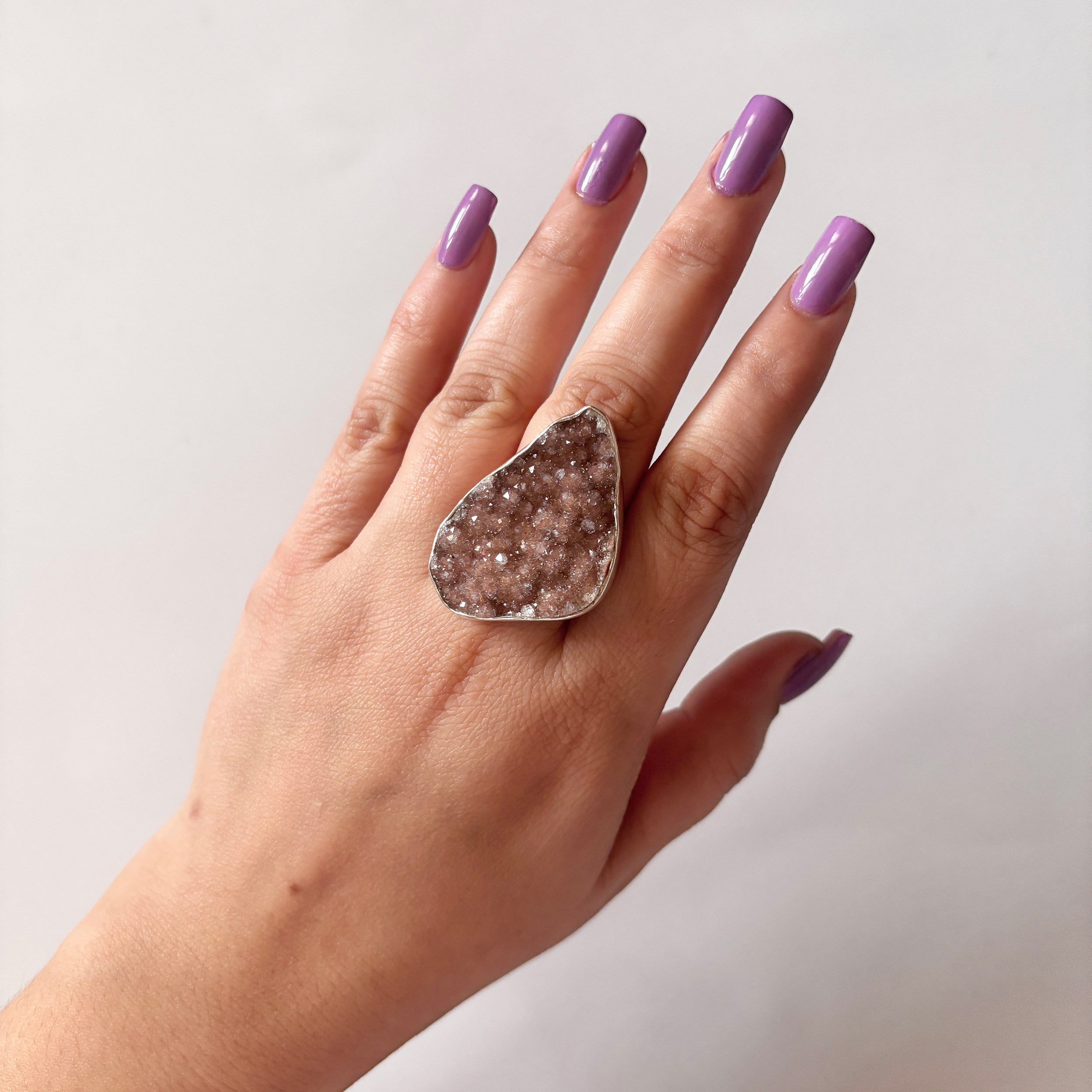 Natural Druzy Ring-(DRZ-2-2)