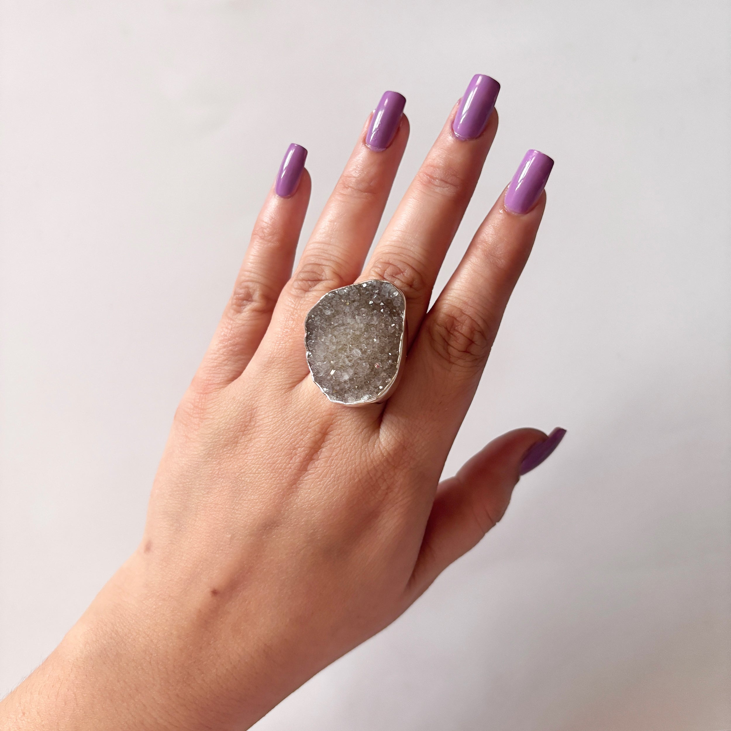 Natural Druzy Ring-(DRZ-2-27)