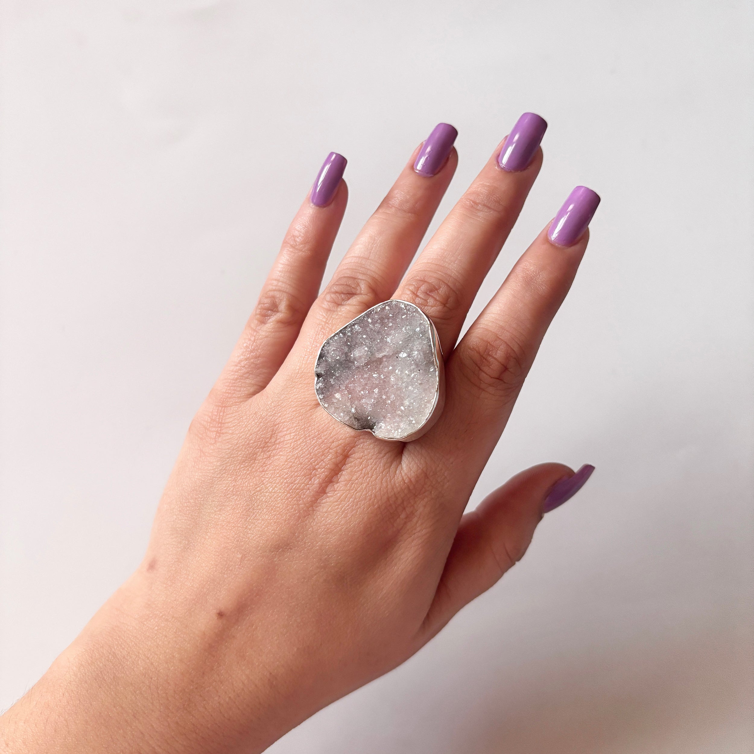 Natural Druzy Ring-(DRZ-2-28)