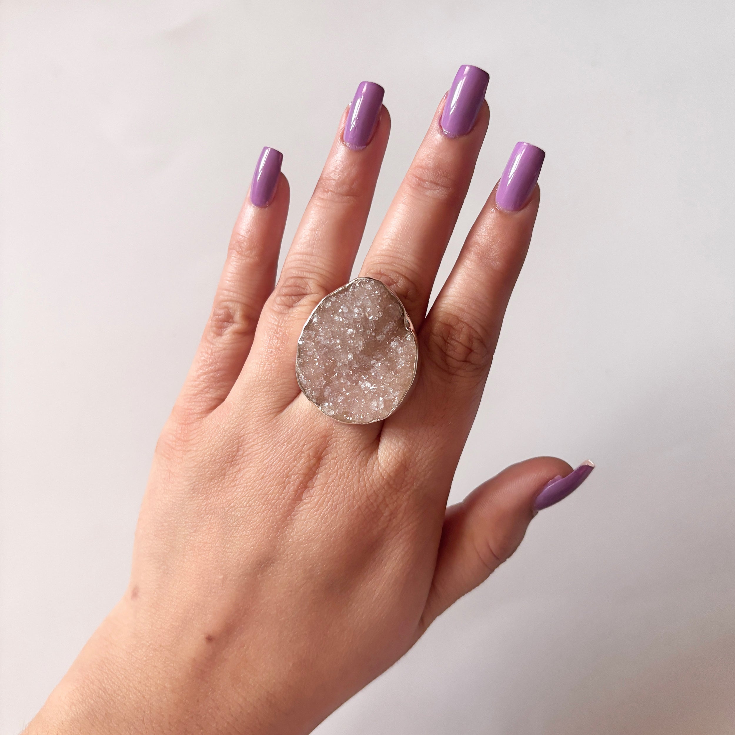 Natural Druzy Ring-(DRZ-2-36)