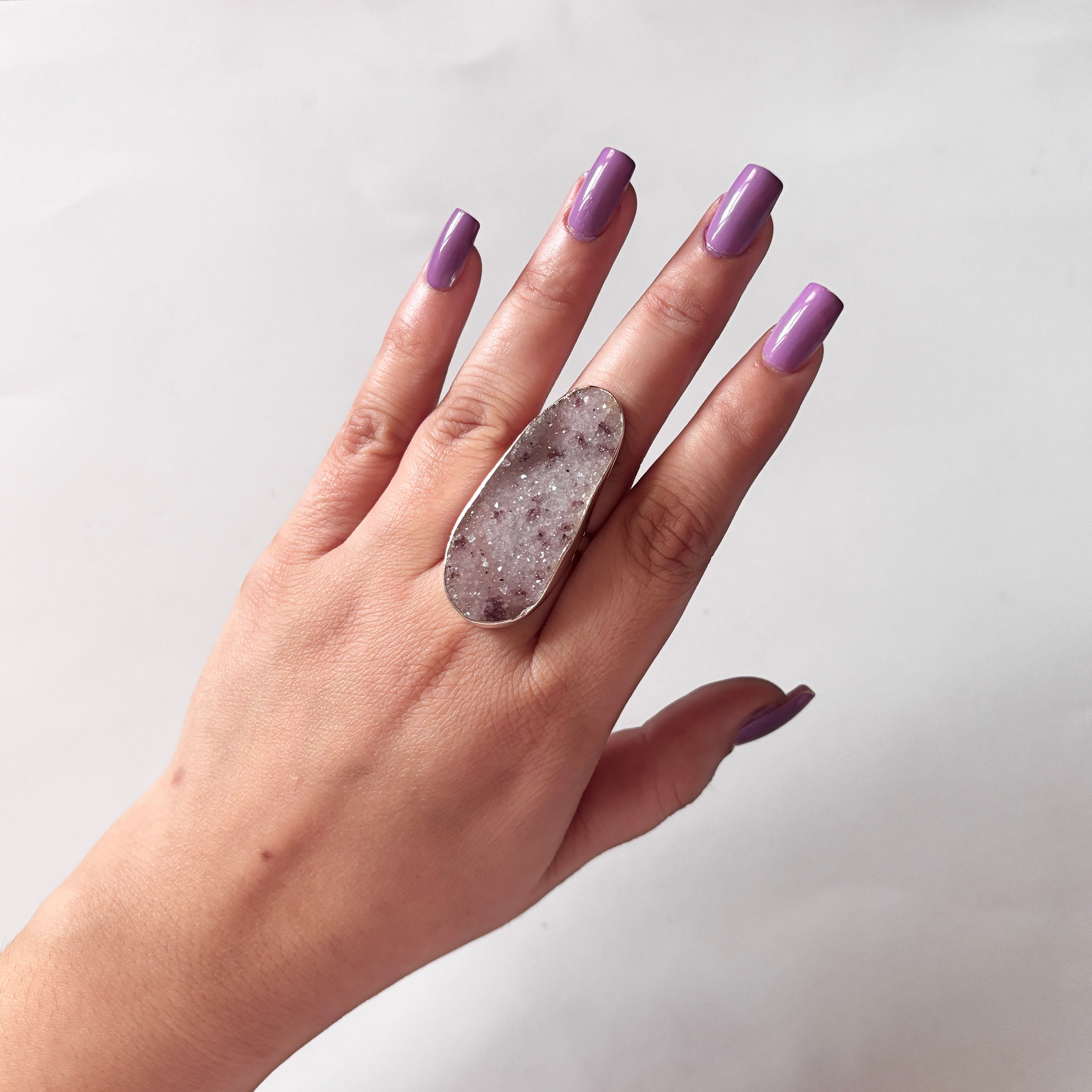Natural Druzy Ring-(DRZ-2-5)