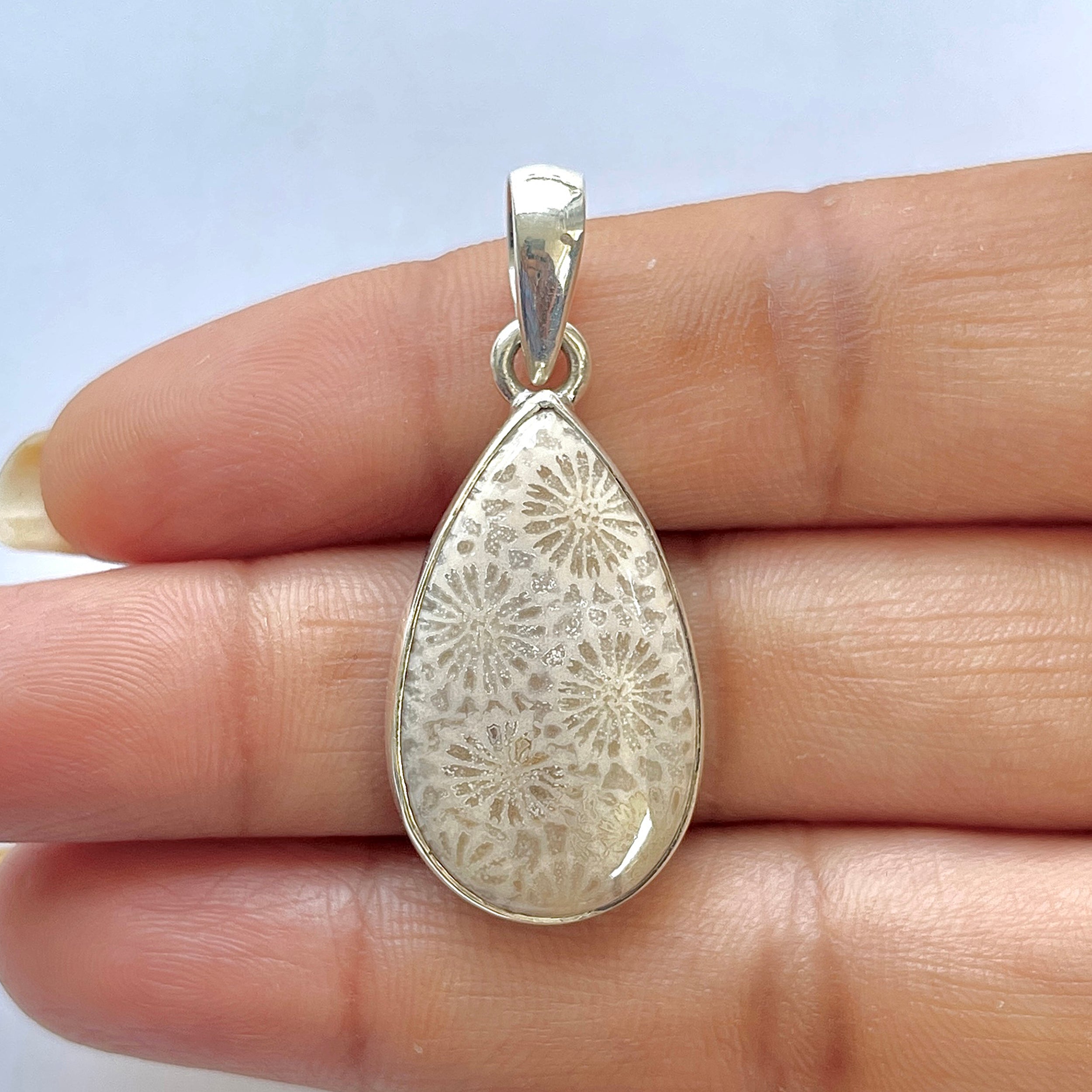 Fossilized Coral Pendant-(FSC-1-6)